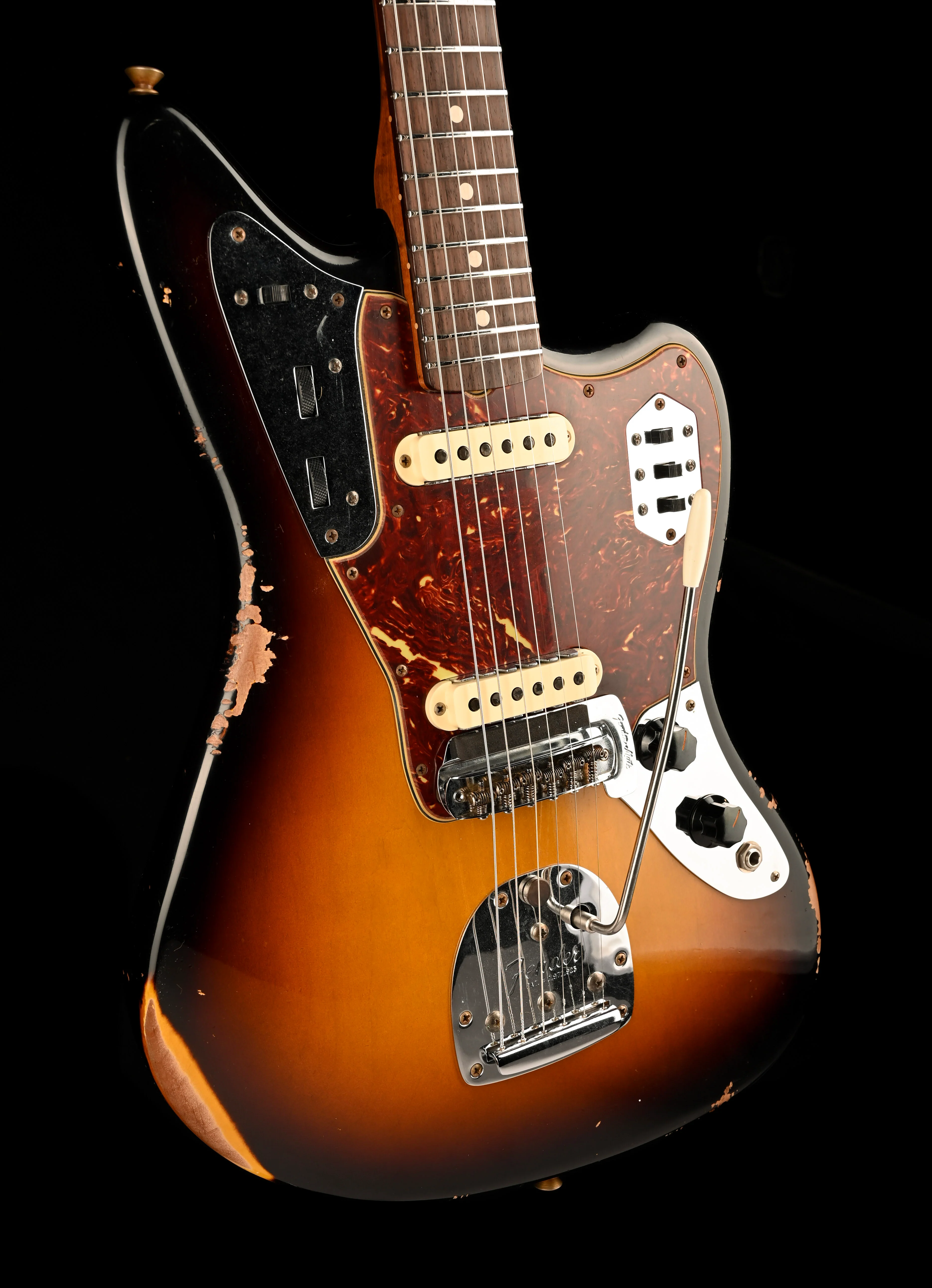 Fender Custom Shop Roasted 1962 Jaguar Journeyman Relic Wide Fade 2-Tone Sunburst With Case - Image 10