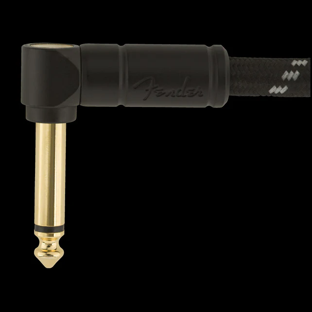 Fender Deluxe 10-ft. Angled Instrument Cable Black Tweed - 990820090 - Image 4