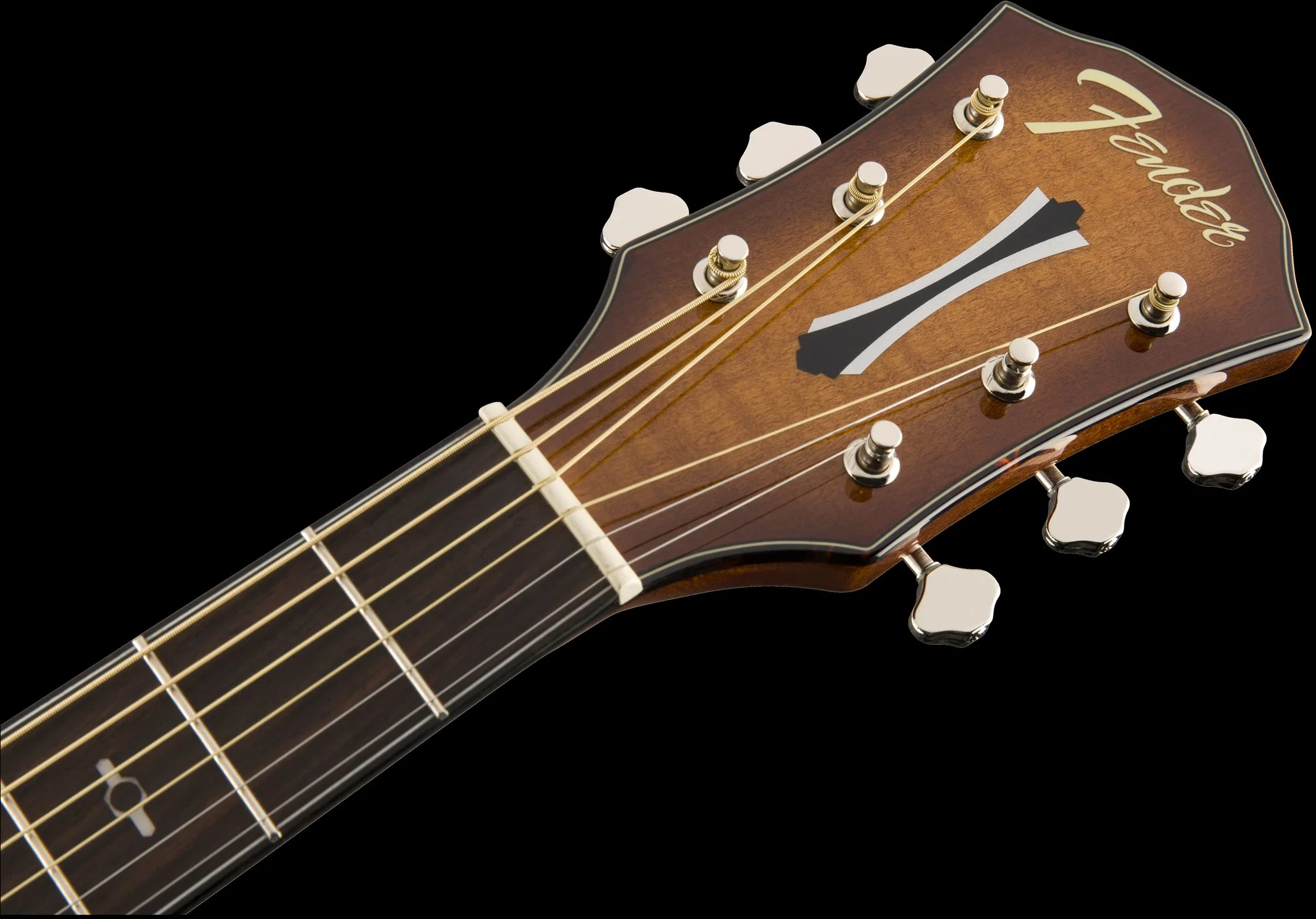 Fender FA-345CE Auditorium Size Acoustic Electric Guitar Laurel Fingerboard 3-Tone Tea Burst - Image 9