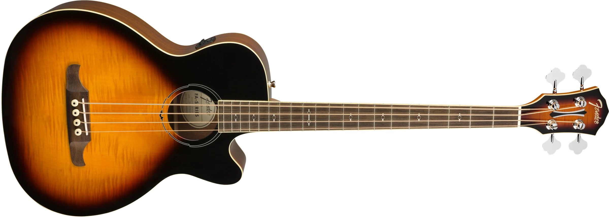 Fender FA-450CE Laurel Fingerboard Acoustic Bass - 3-Color Sunburst - Image 3