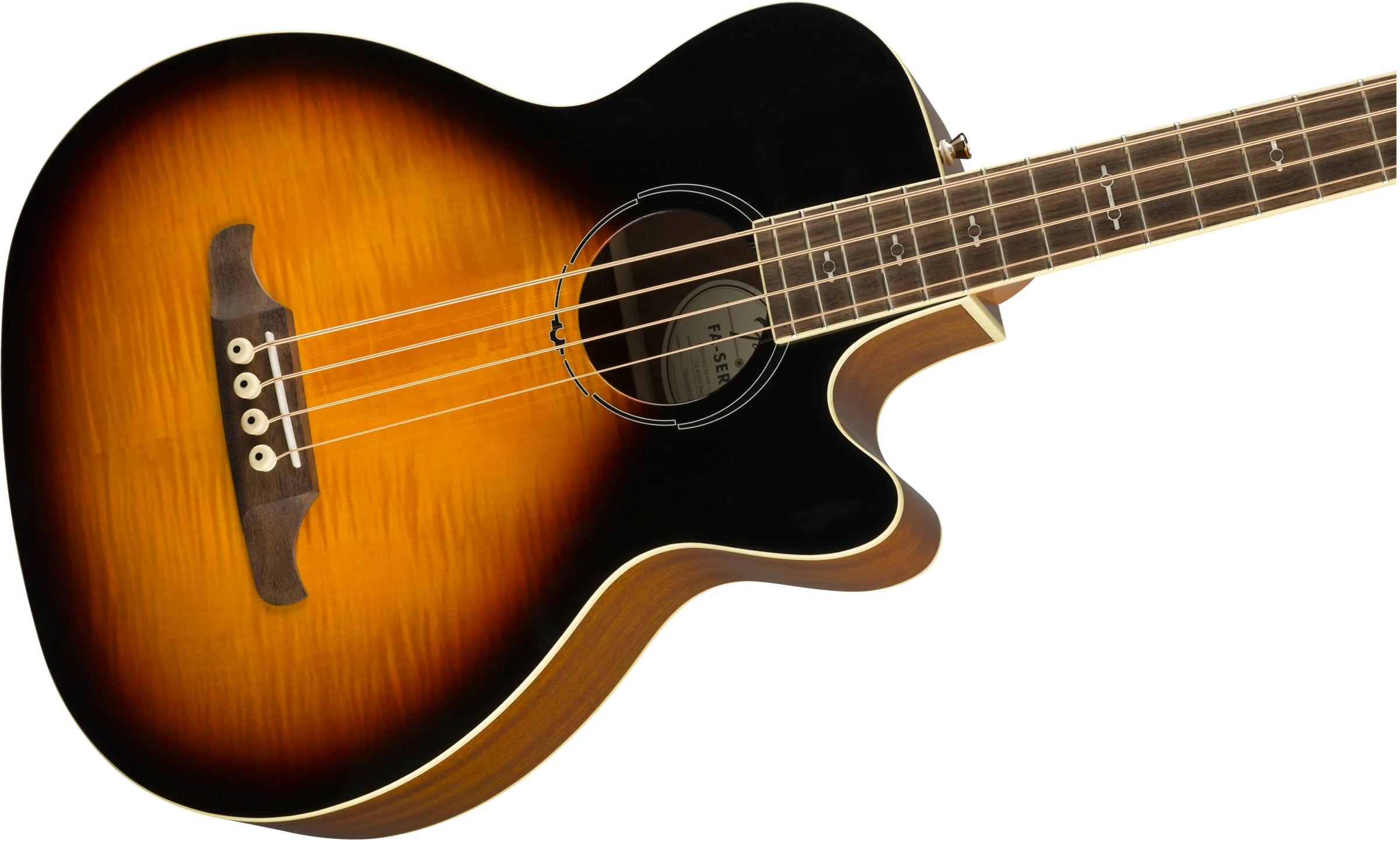 Fender FA-450CE Laurel Fingerboard Acoustic Bass - 3-Color Sunburst - Image 5