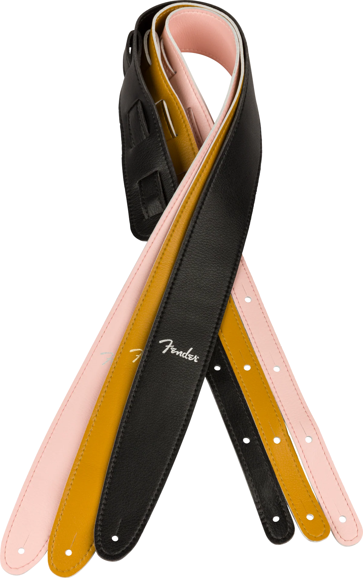 Fender Fender Vegan Leather Strap Shell Pink 2.5" - Image 3