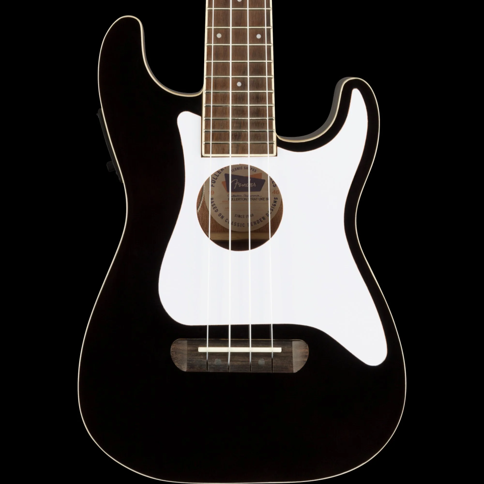 Fender Fullerton Strat Concert Uke Black