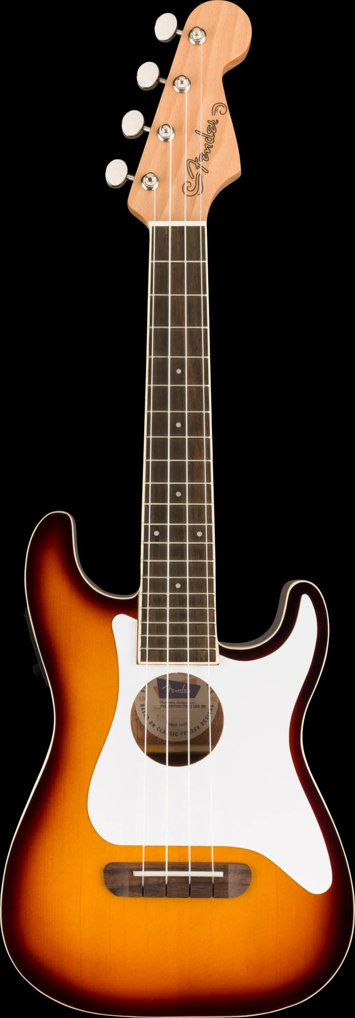 Fender Fullerton Strat Concert Uke Sunburst - Image 3