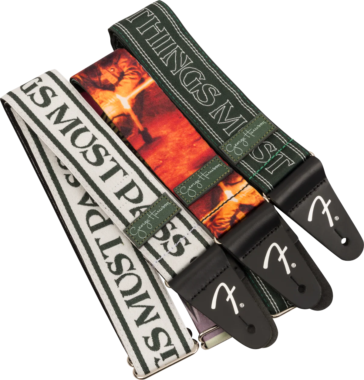 Fender George Harrison All Things Must Pass Logo Strap White/Black 2" Strap - Image 5