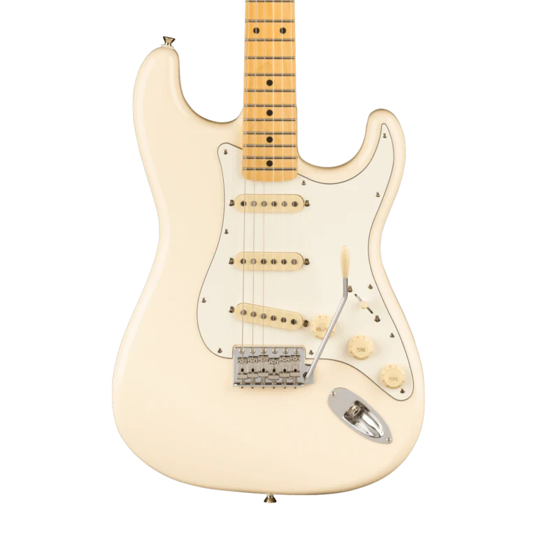 Fender JV Modified '60s Stratocaster Maple Fingerboard Olympic White Electric Guitar With Gig Bag