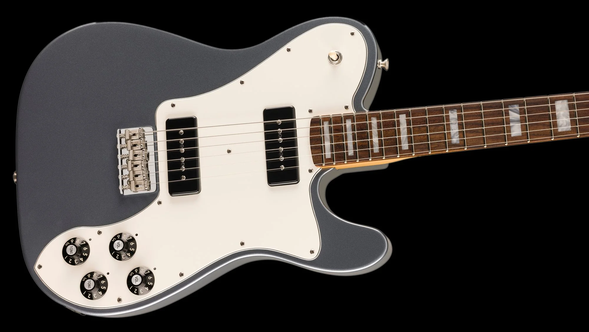 Fender Limited Edition Chris Shiflett Cleaver Telecaster Deluxe Charcoal Frost Metallic With Case - Image 5