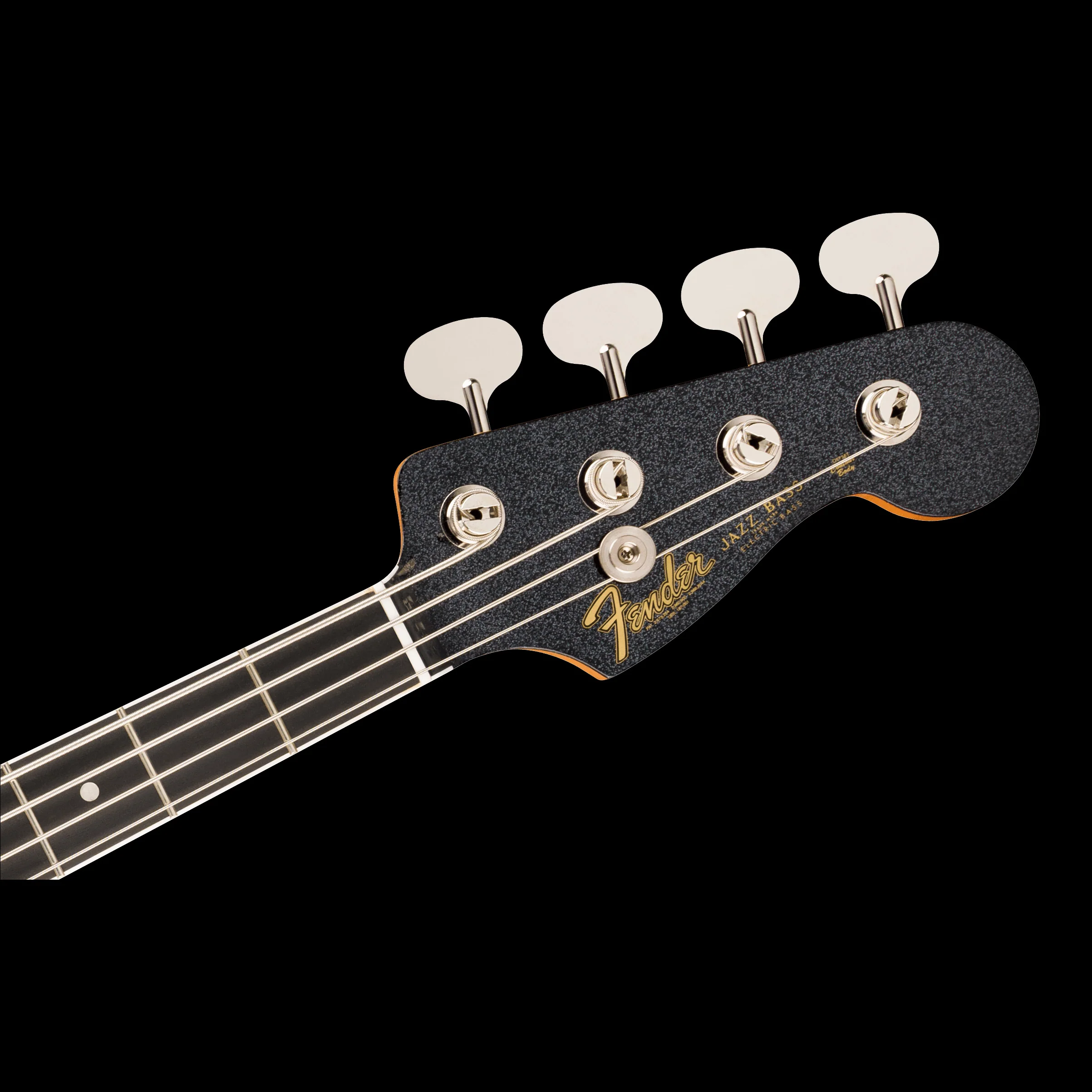 Fender Limited-Edition Gold Foil Jazz Bass Black Sparkle With Gig Bag - Image 4