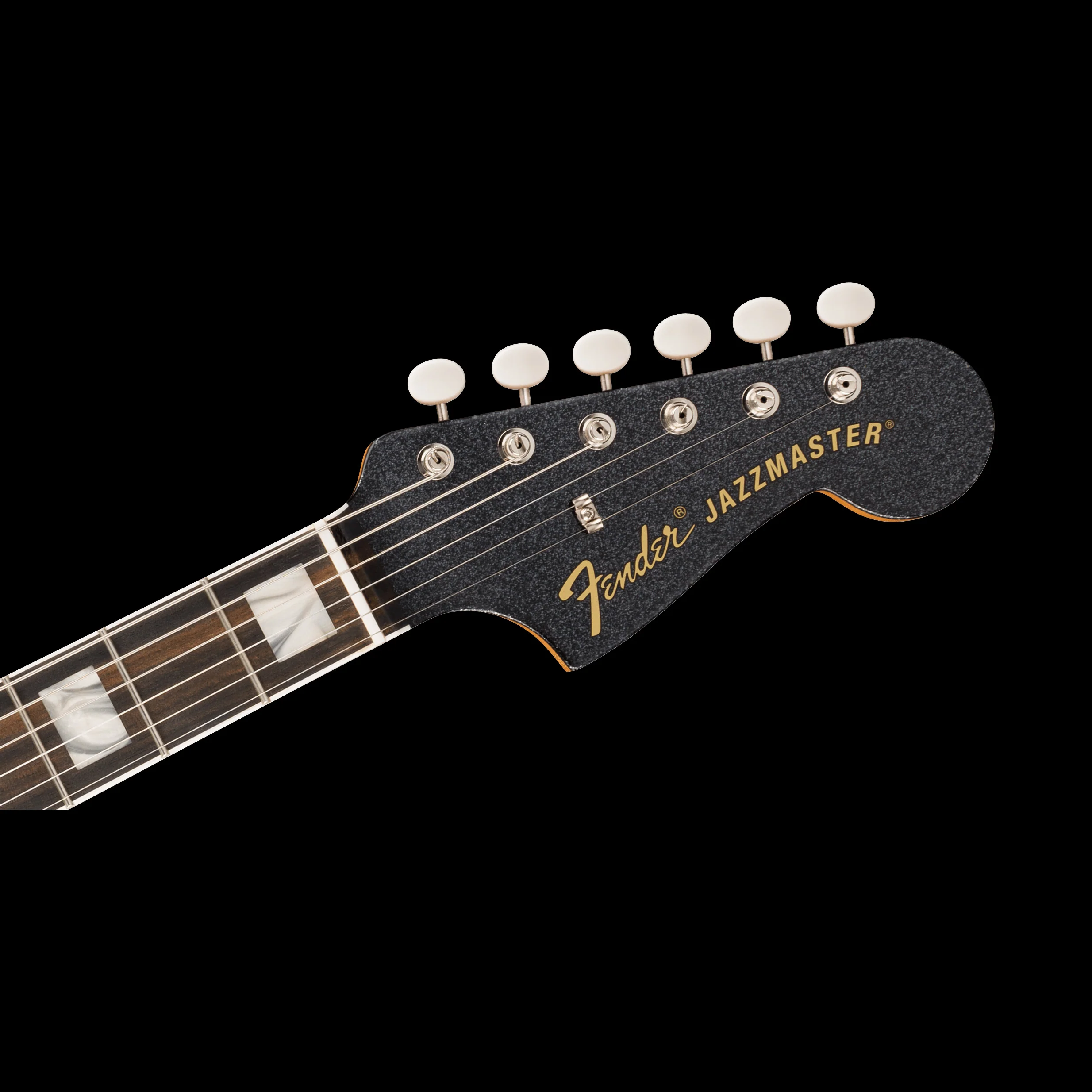 Fender Limited Edition Gold Foil Jazzmaster Black Sparkle With Gig Bag - Image 4