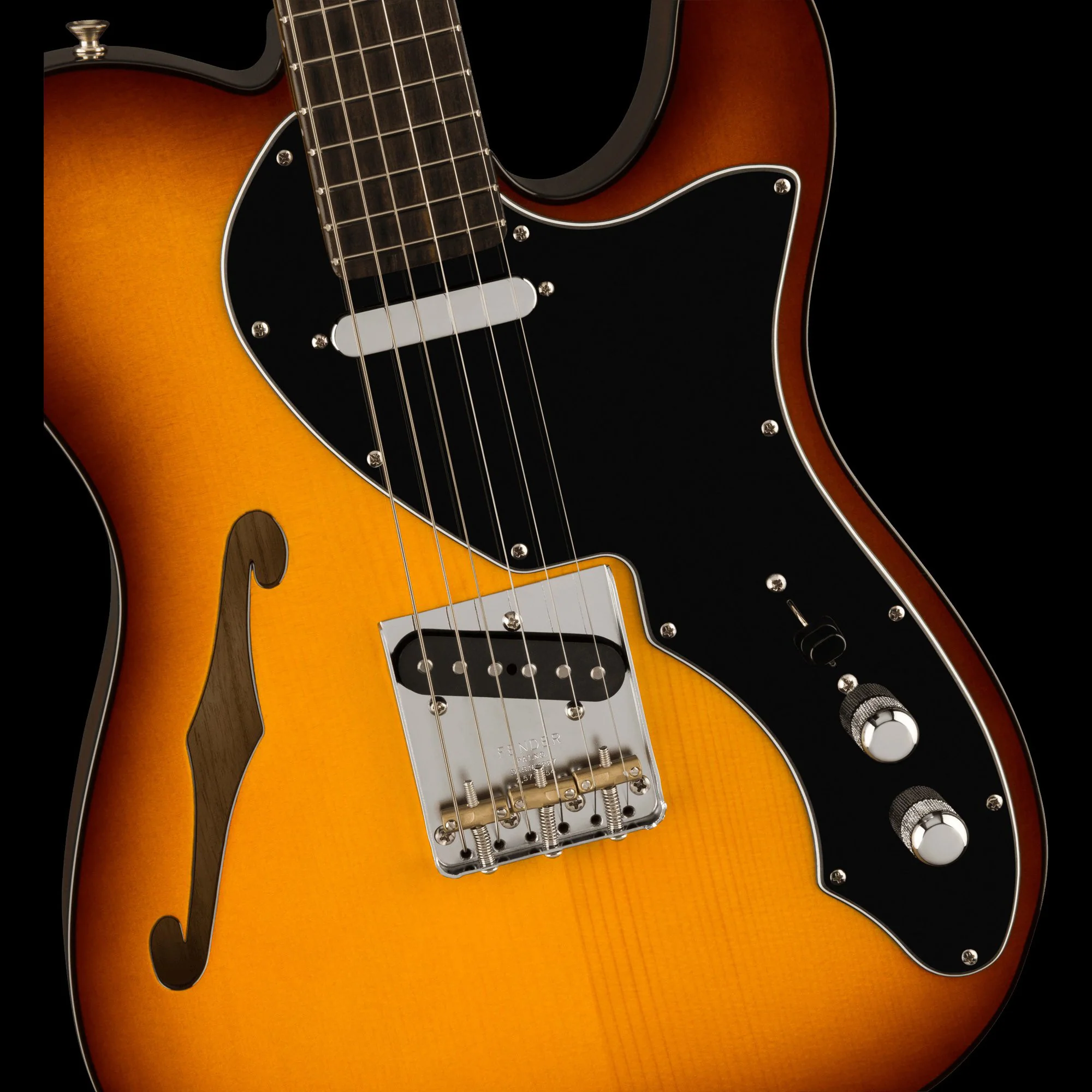 Fender Limited Edition Suona Telecaster Thinline Ebony Fingerboard Violin Burst - Serial # US23032308 - Demo - Image 4
