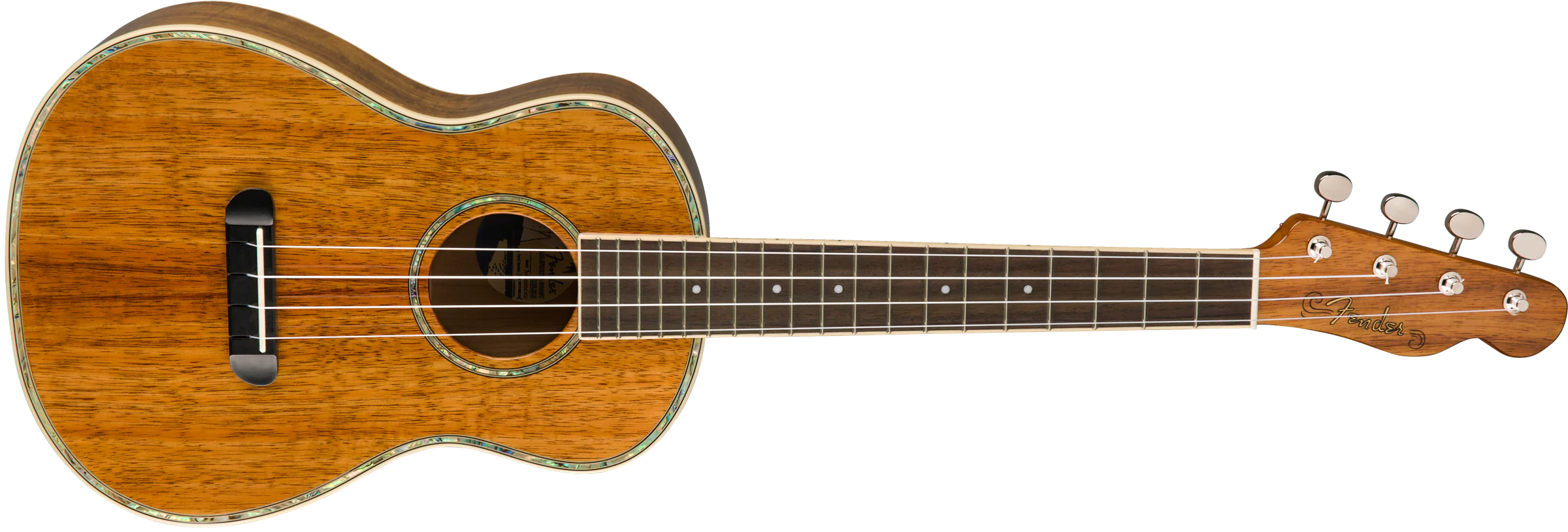 Fender Montecito Tenor Ukulele Walnut Fingerboard Natural With Bag - Image 3