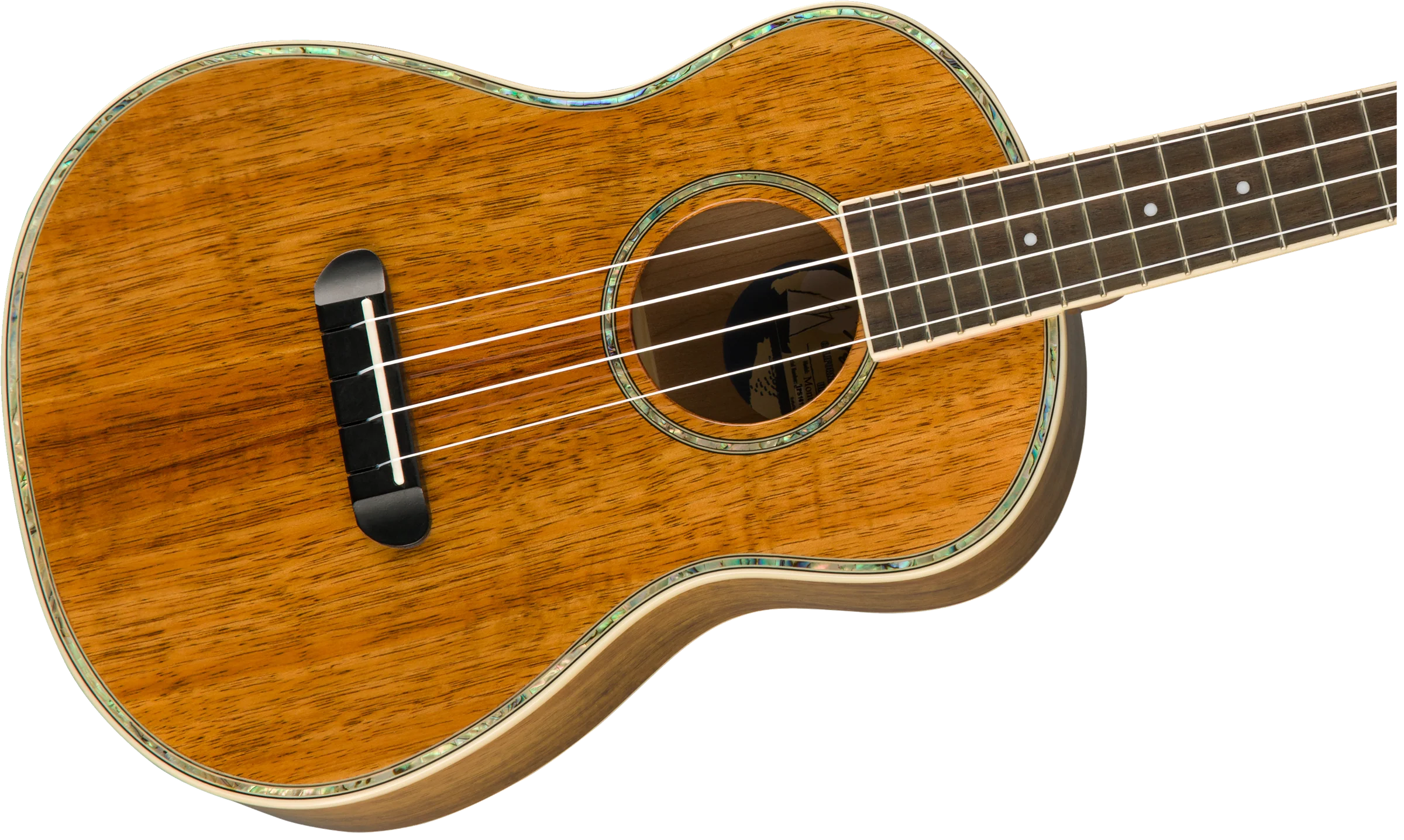 Fender Montecito Tenor Ukulele Walnut Fingerboard Natural With Bag - Image 5