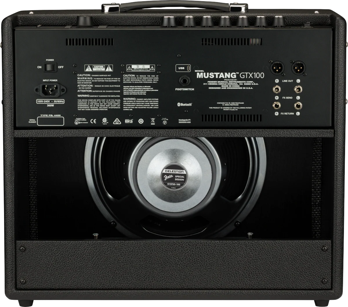 Fender Mustang GTX100 1x12" Guitar Amplifier Combo - Image 5