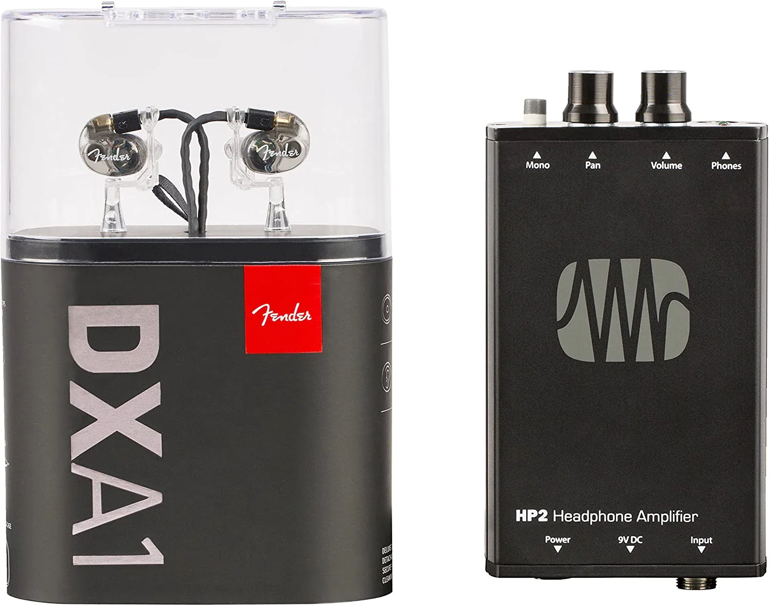 Fender MXA1 Bundle with DXA1 Pro In-Ear Monitors And PreSonus HP2 Headphone Amplifier