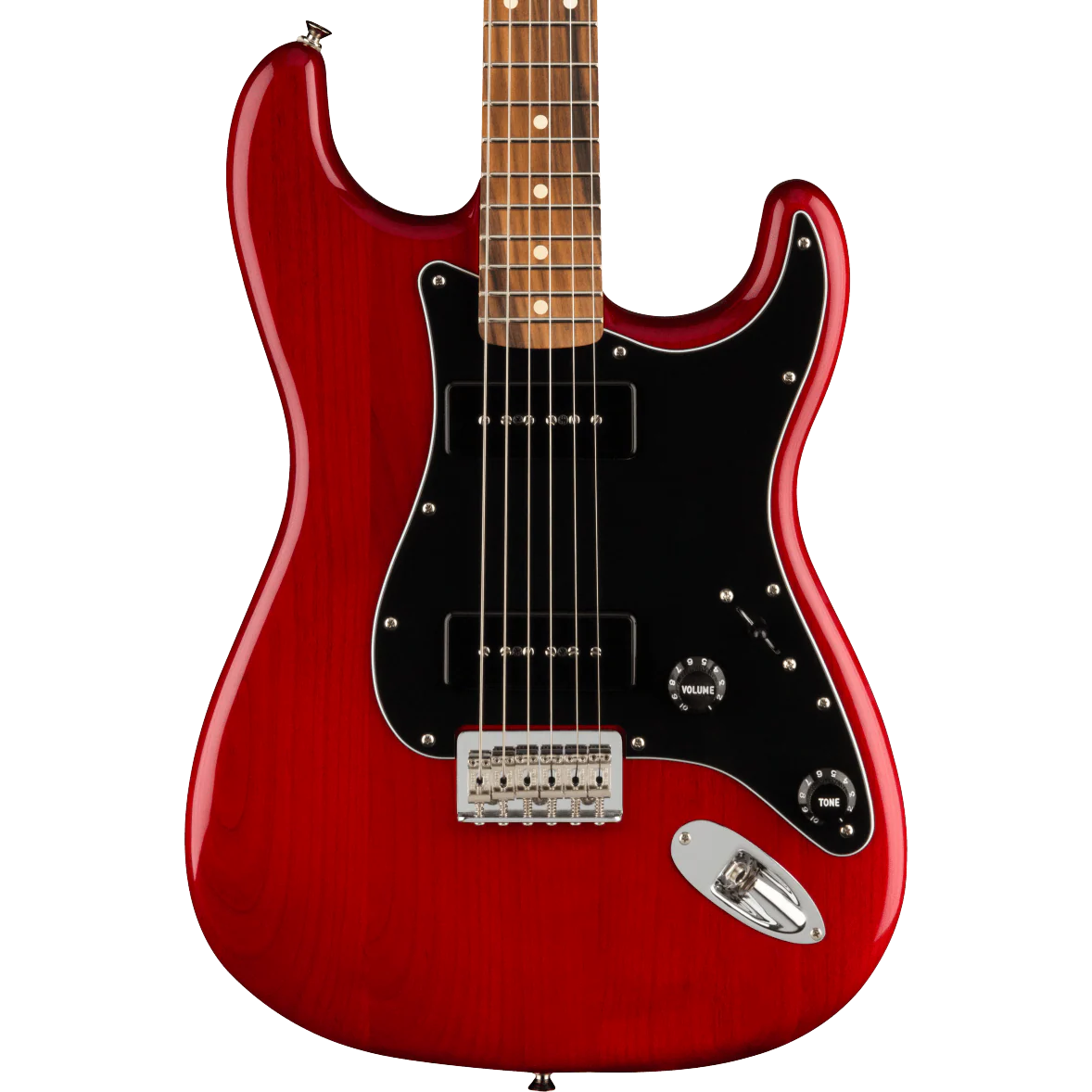 Fender Noventa Stratocaster Pau Ferro Fingerboard Crimson Red Transparent Electric Guitar