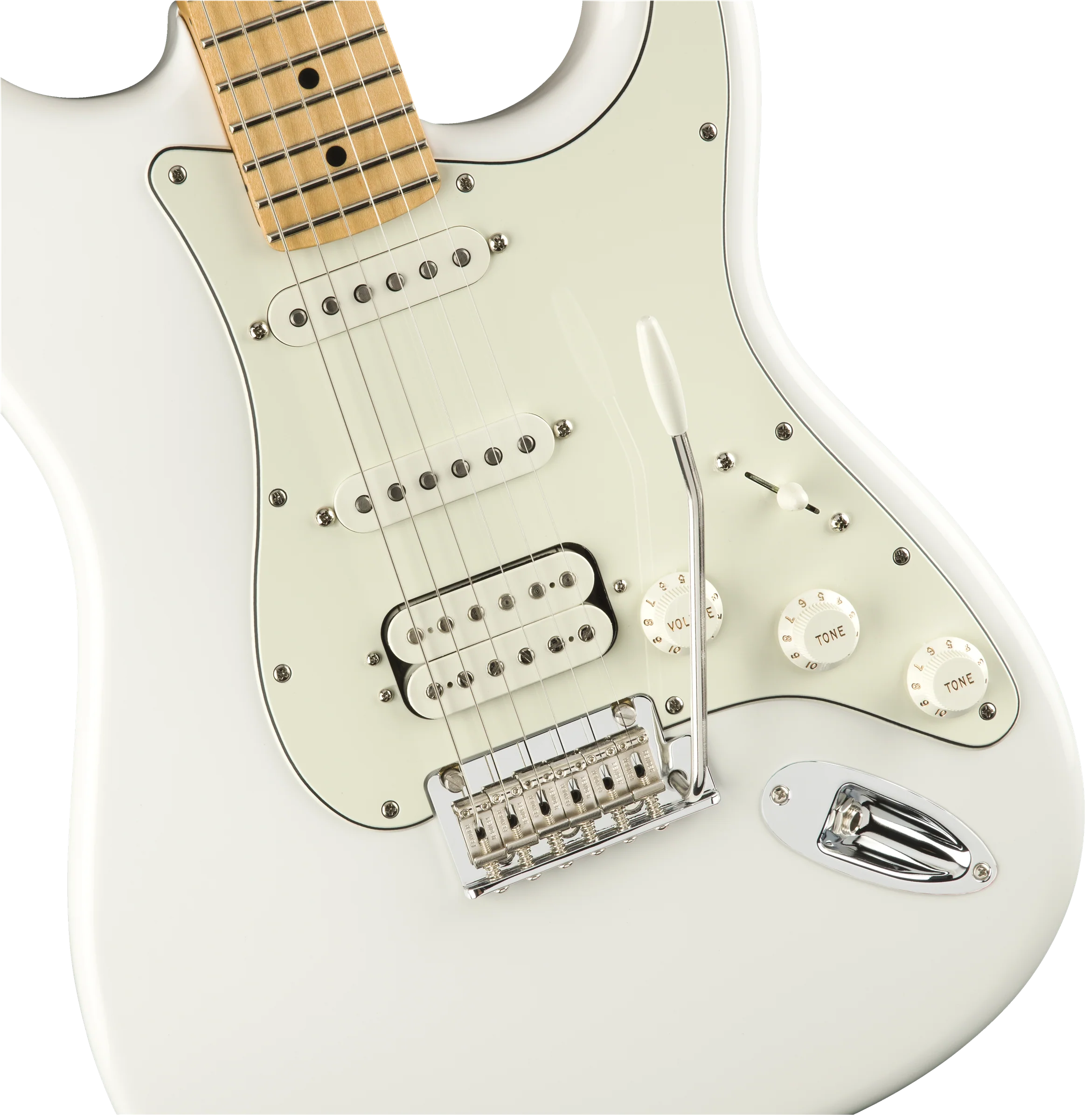 Fender Player Stratocaster HSS Maple Fingerboard Polar White - Image 3