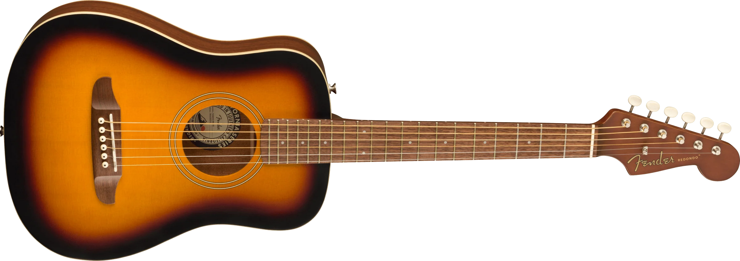 Fender Redondo Mini Sunburst Acoustic Guitar - Image 4