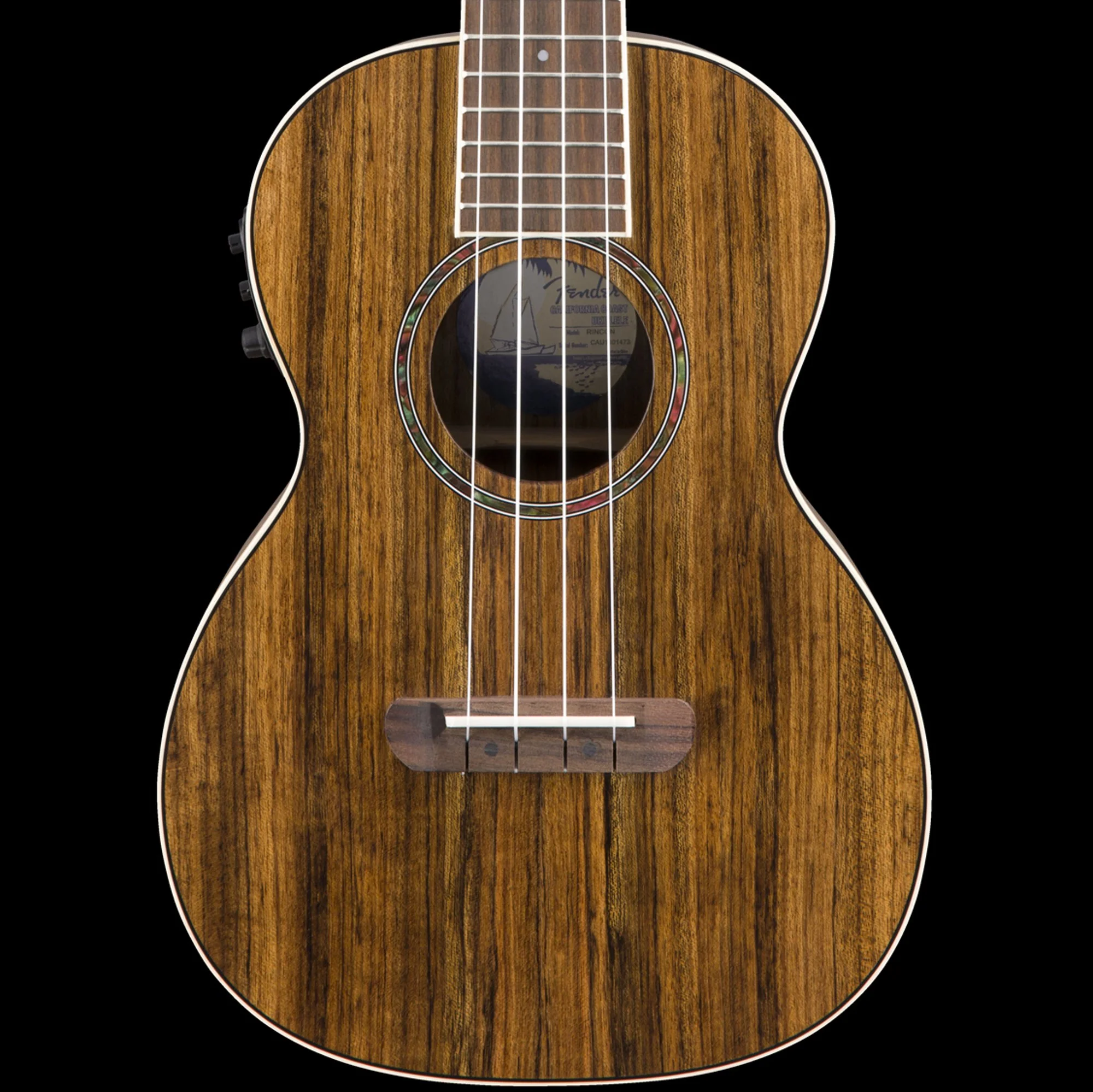 Fender Rincon Tenor Ukulele V2 Ovangkol Fingerboard Natural With Bag