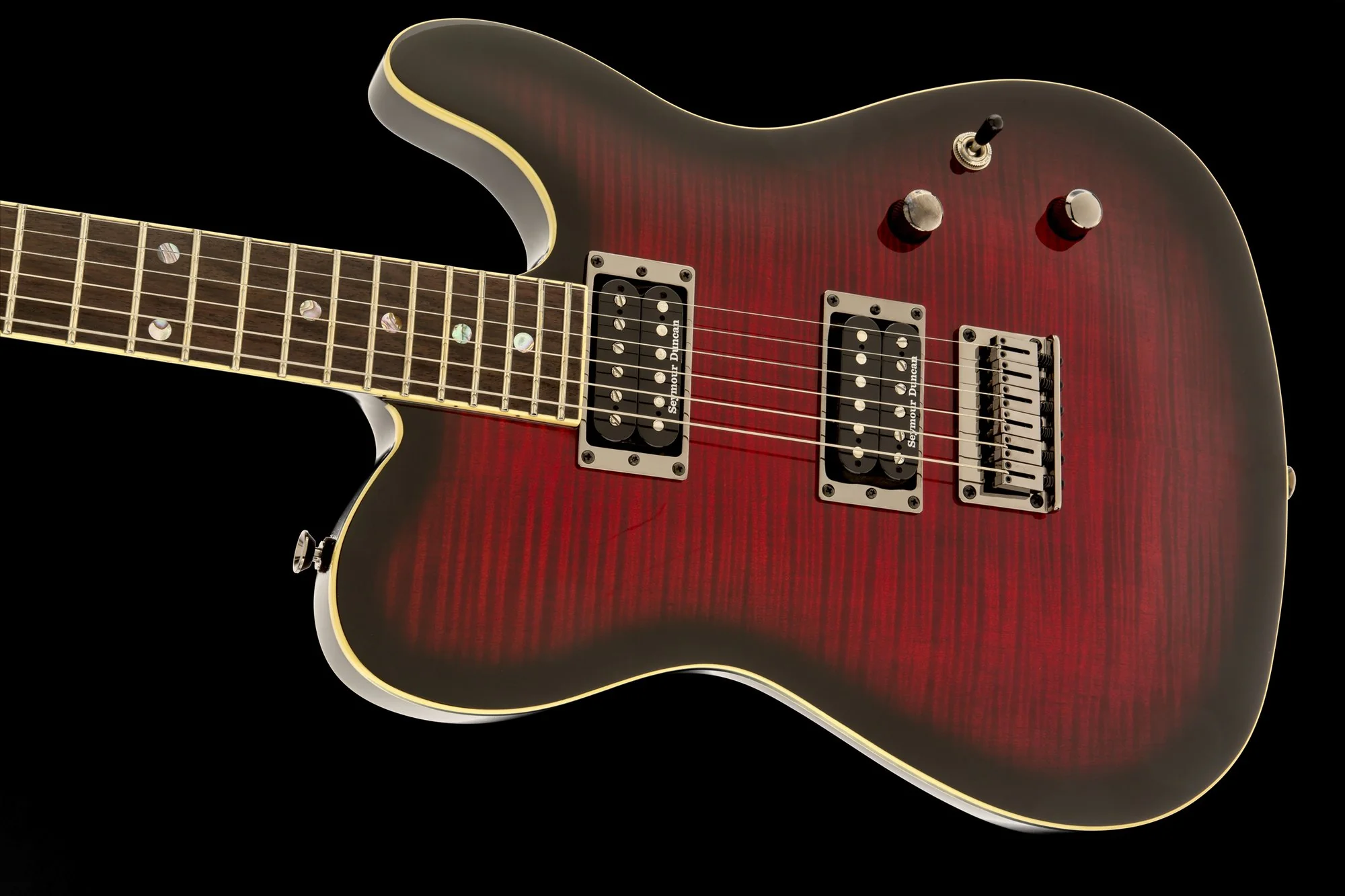Fender Special Edition Custom Telecaster FMT HH Laurel Fingerboard Black Cherry Burst Electric Guitar - Image 5