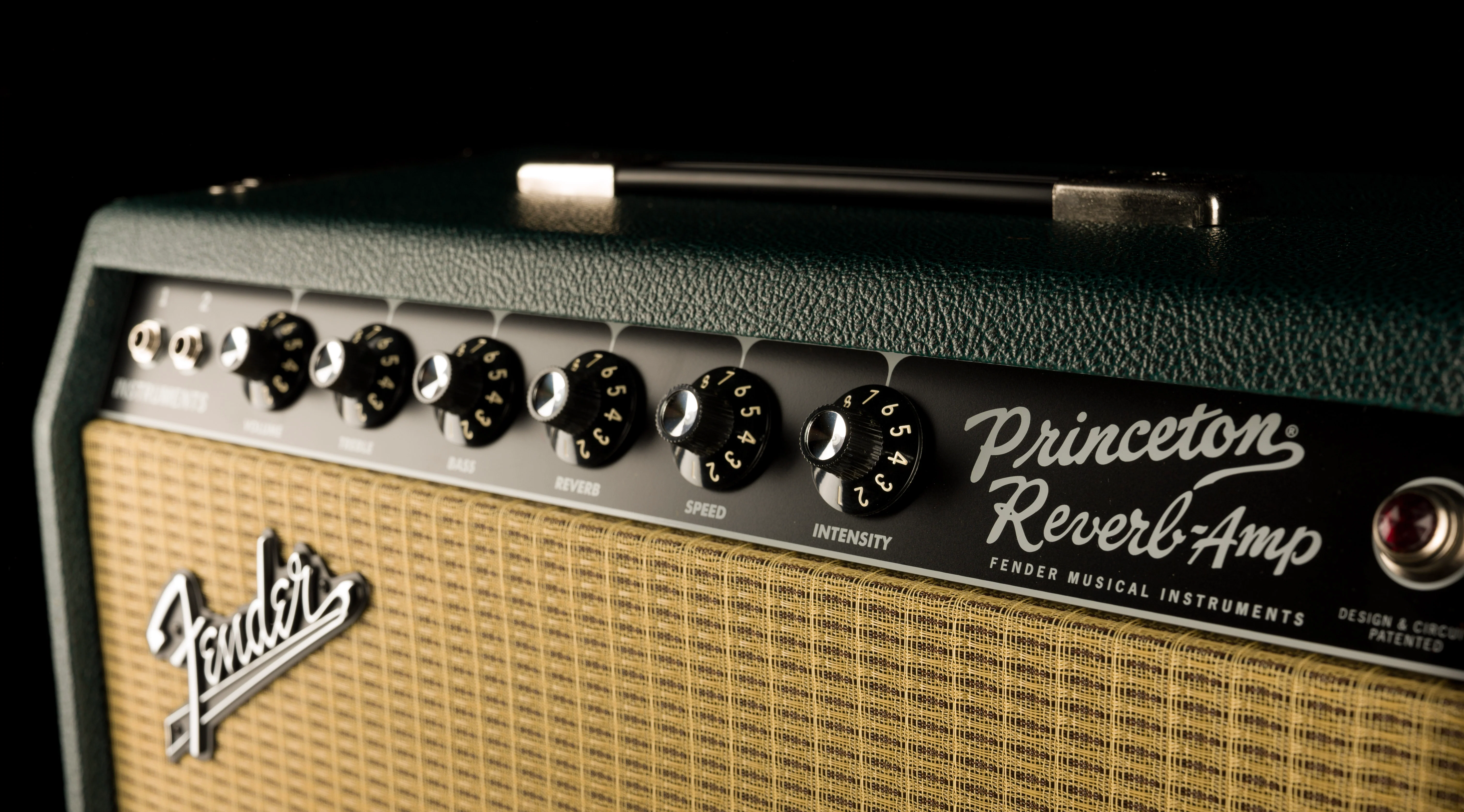 Fender Special Run '65 Princeton Reverb British Green Guitar Amp Combo - Image 4