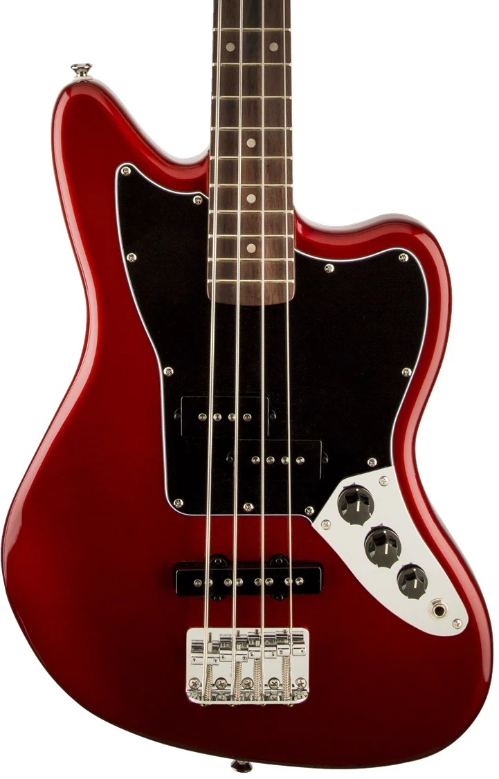 DISC - Squier Vintage Modified Jaguar Bass Special SS Laurel Fingerboard Candy Apple Red