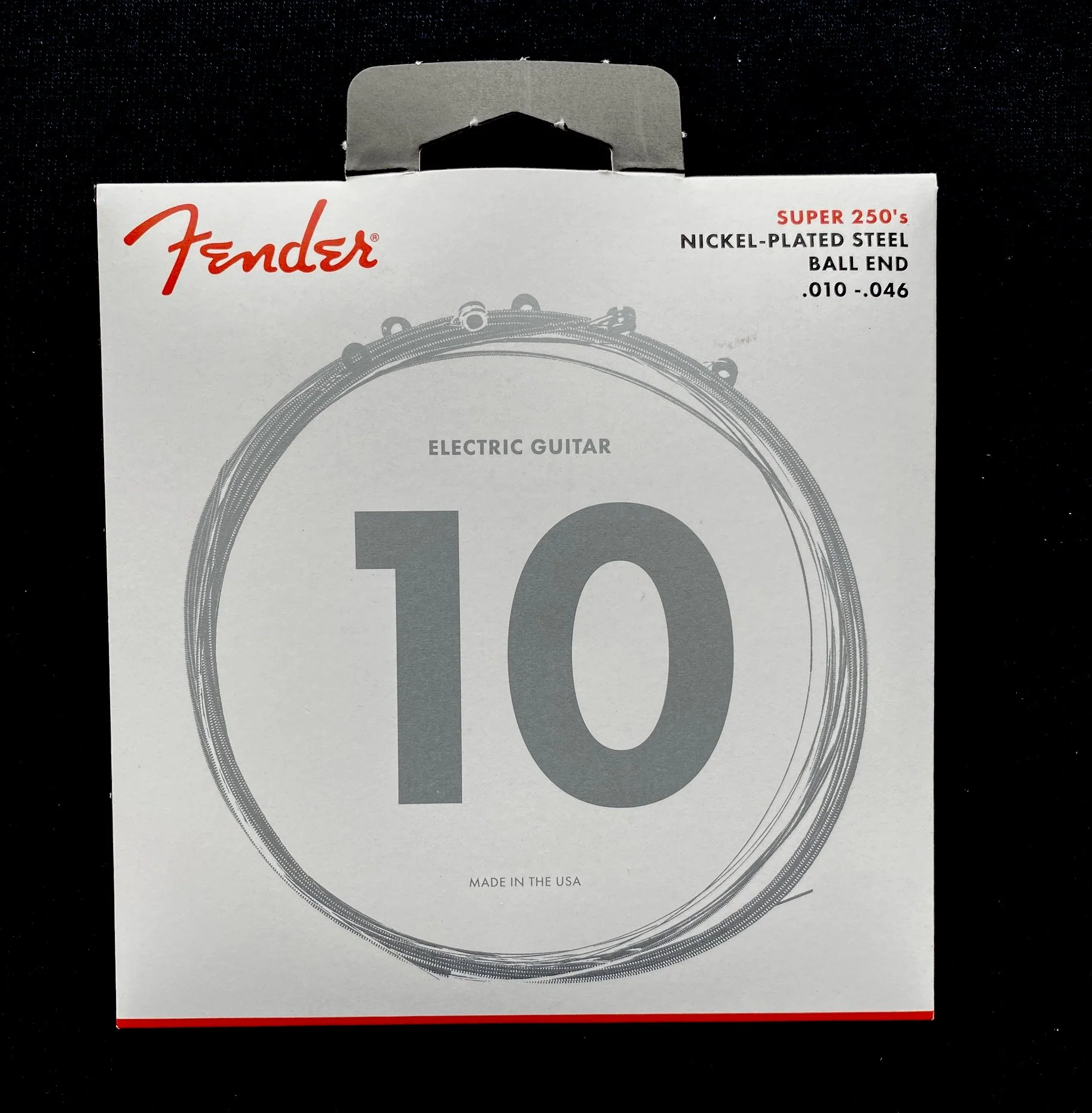 Fender Super 250 Nickel Plated Steel Ball End 250R .010-.046 Electric Guitar Strings