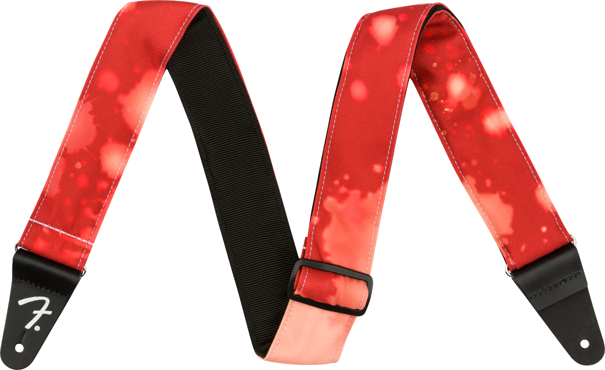 Fender Tie Dye Acid Wash Strap Red