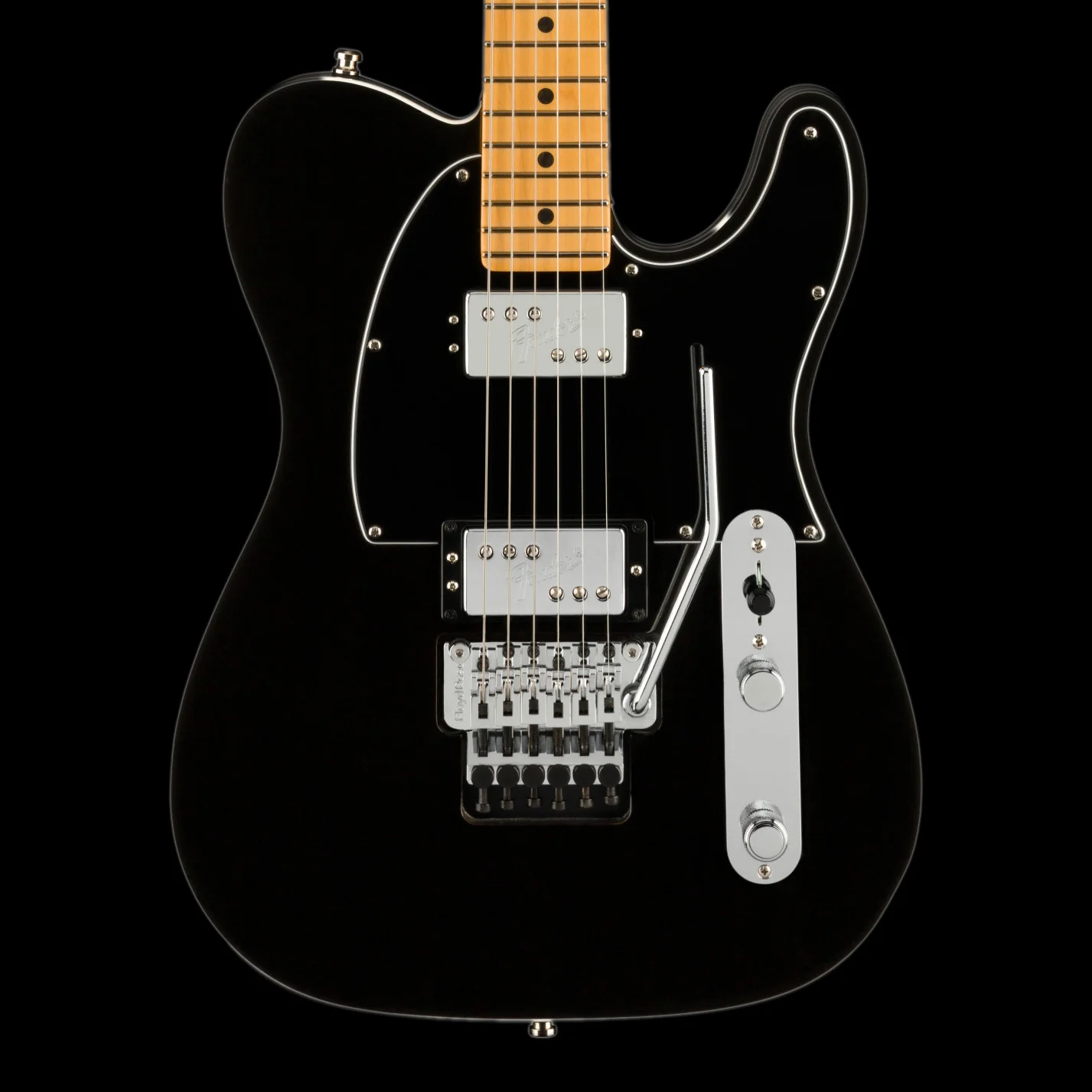 Fender Ultra Luxe Telecaster HH Floyd Rose Maple Mystic Black Guitar With Case
