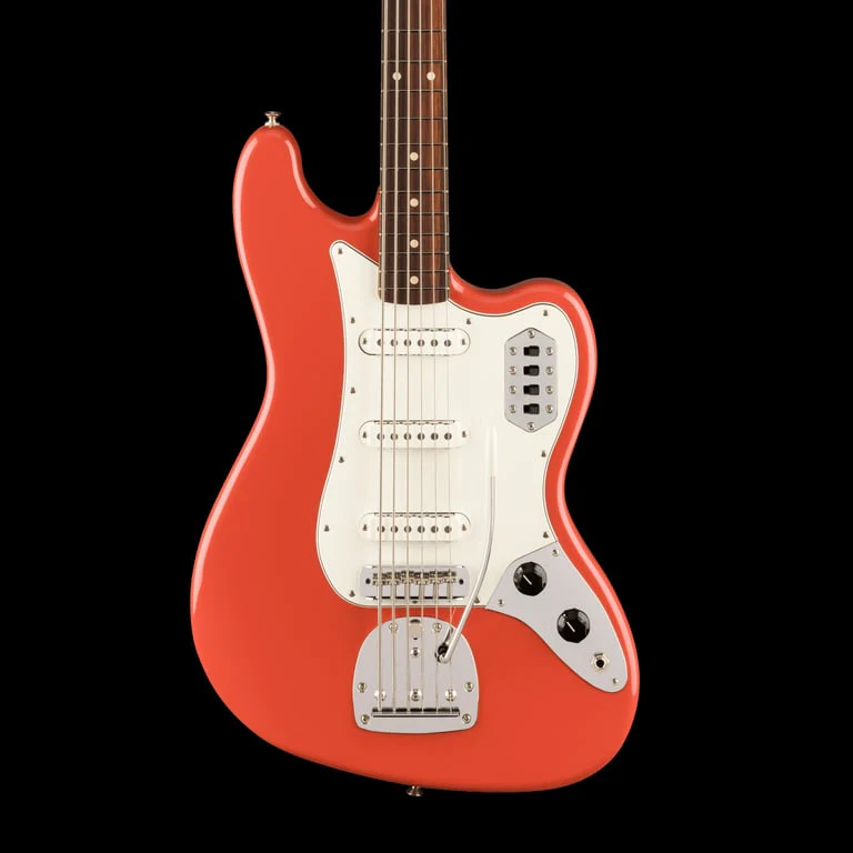 Fender Vintera II 60s Bass VI Rosewood Fingerboard Fiesta Red With Gig Bag