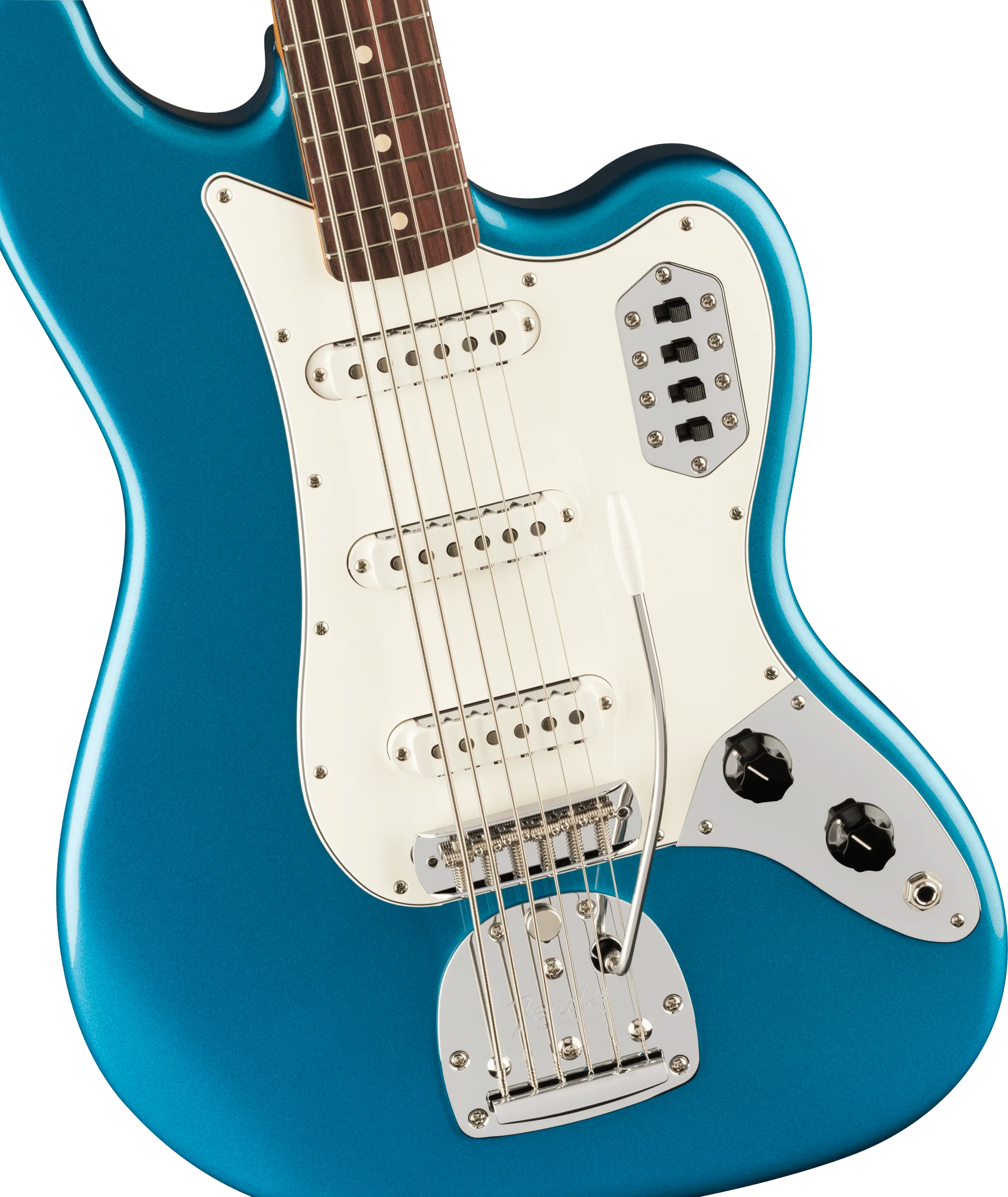 Fender Vintera II 60s Bass VI Rosewood Fingerboard Lake Placid Blue With Gig Bag - Image 3