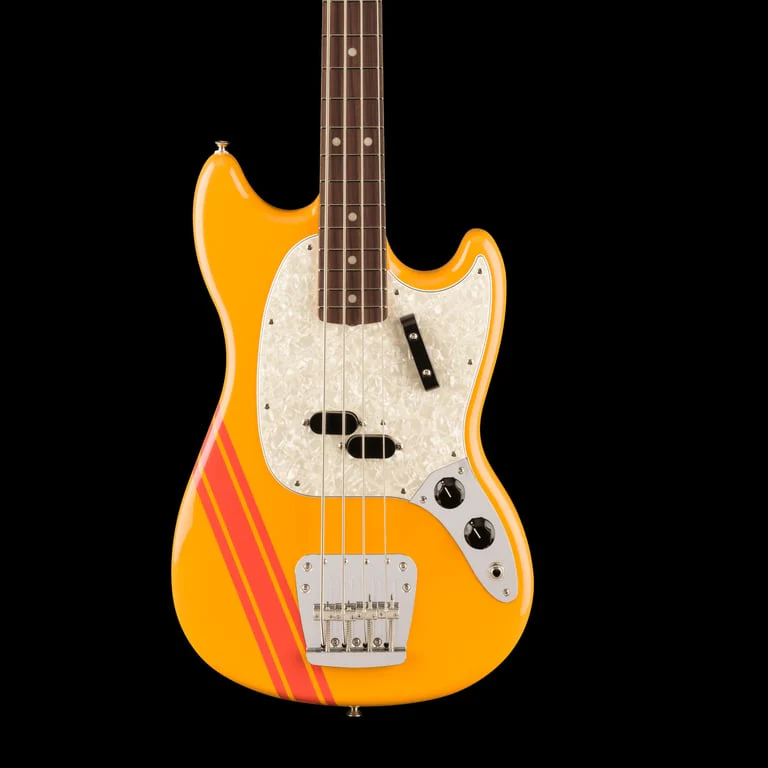 Fender Vintera II '70s Competition Mustang Bass Rosewood Fingerboard Competition Orange With Gig Bag