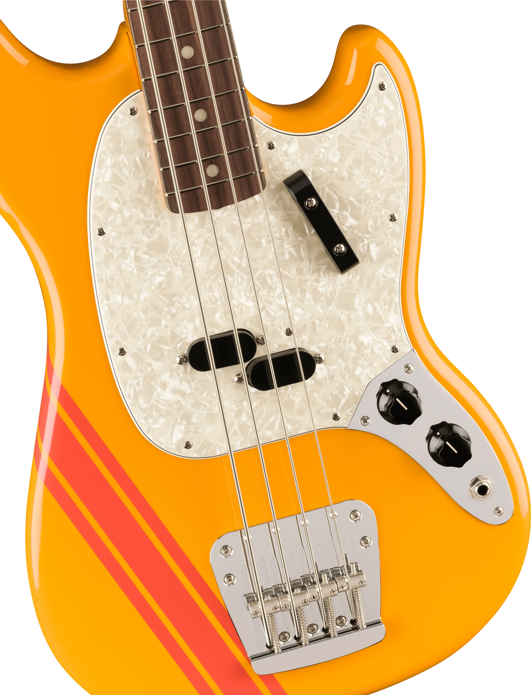Fender Vintera II '70s Competition Mustang Bass Rosewood Fingerboard Competition Orange With Gig Bag - Image 3