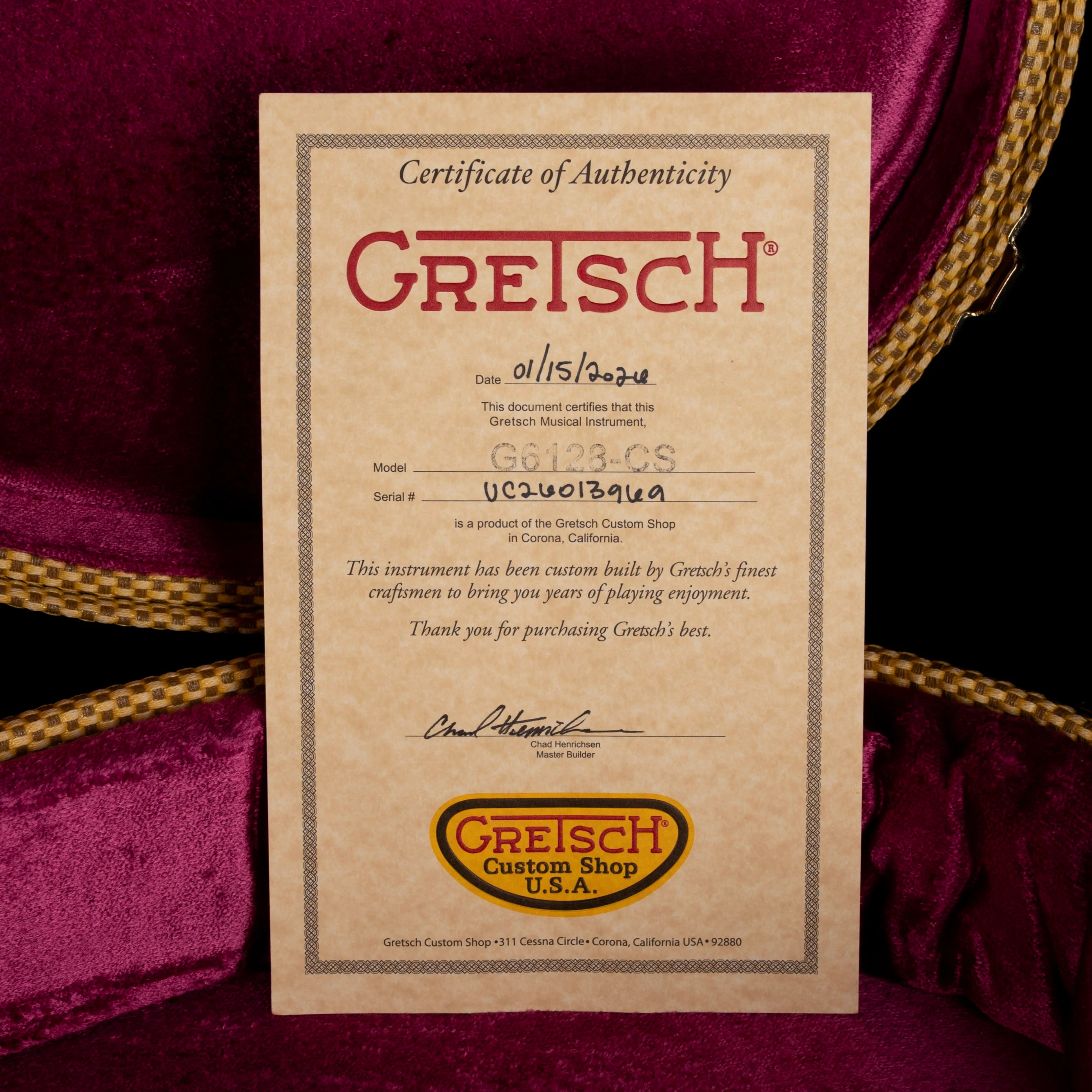 Gretsch Custom Shop Masterbuilt Chad Henrichsen 1959 Duo Jet NOS Olympic White - Image 15