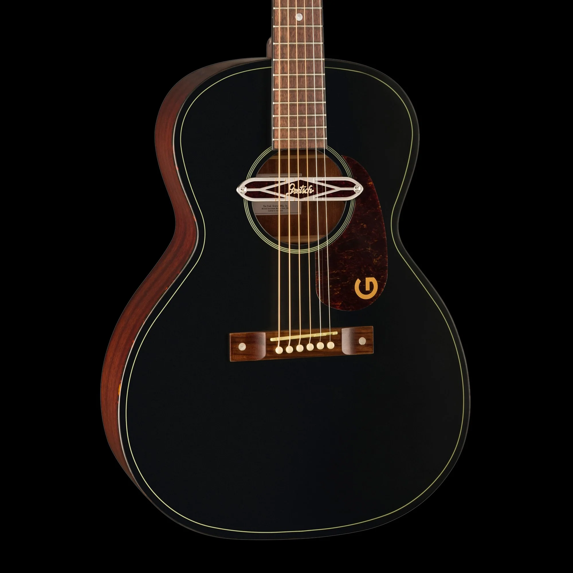 Gretsch Deltoluxe Concert Walnut Fingerboard Tortoiseshell Pickguard Black Top - Image 3