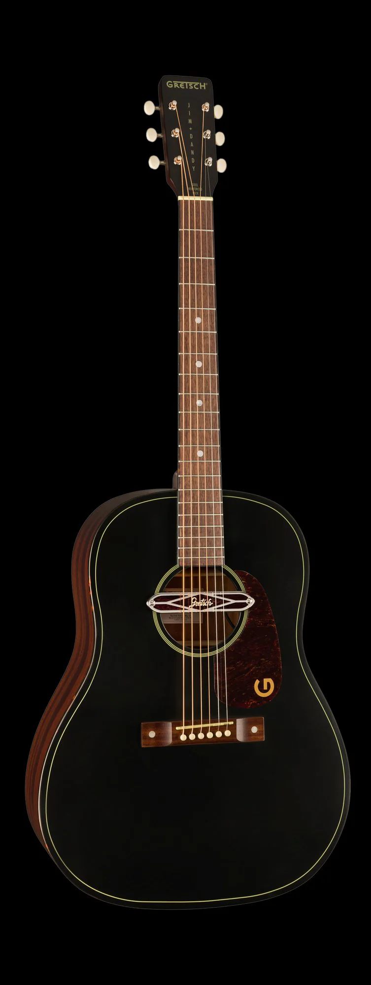 Gretsch Deltoluxe Concert Walnut Fingerboard Tortoiseshell Pickguard Black Top - Image 4