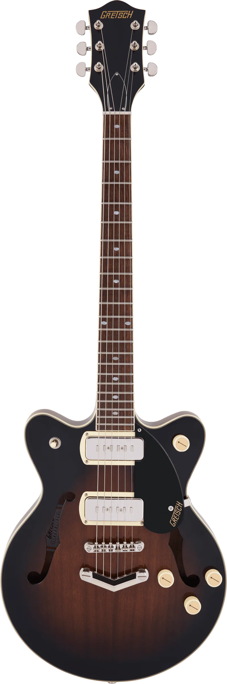 Gretsch G2655-P90 Streamliner Center Block Jr. Double-Cut P90 with V-Stoptail Brownstone Electric Guitar - Image 2