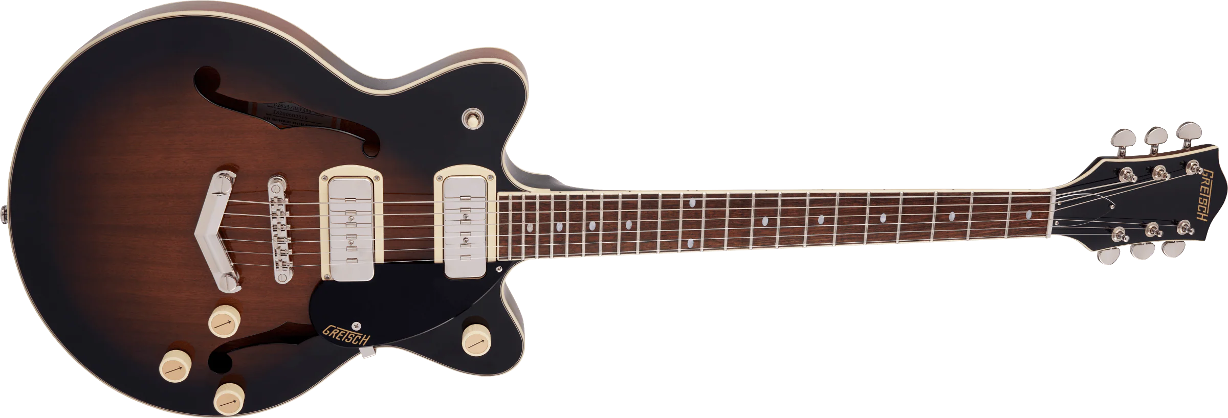 Gretsch G2655-P90 Streamliner Center Block Jr. Double-Cut P90 with V-Stoptail Brownstone Electric Guitar - Image 3