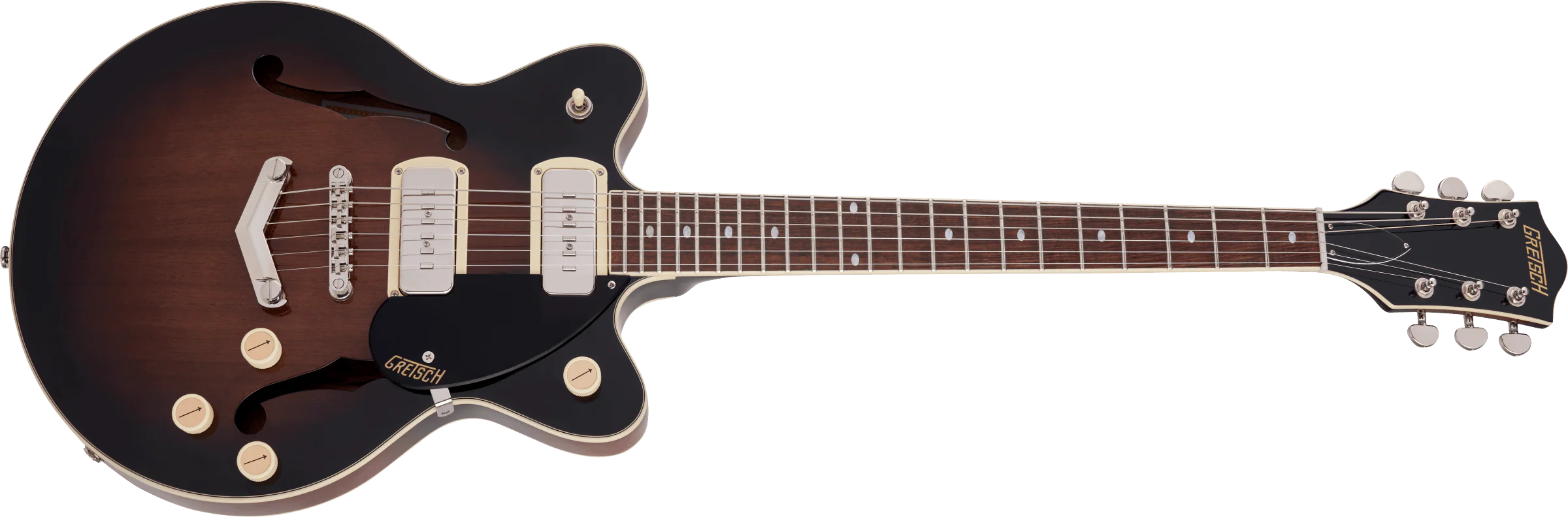Gretsch G2655-P90 Streamliner Center Block Jr. Double-Cut P90 with V-Stoptail Brownstone Electric Guitar - Image 4