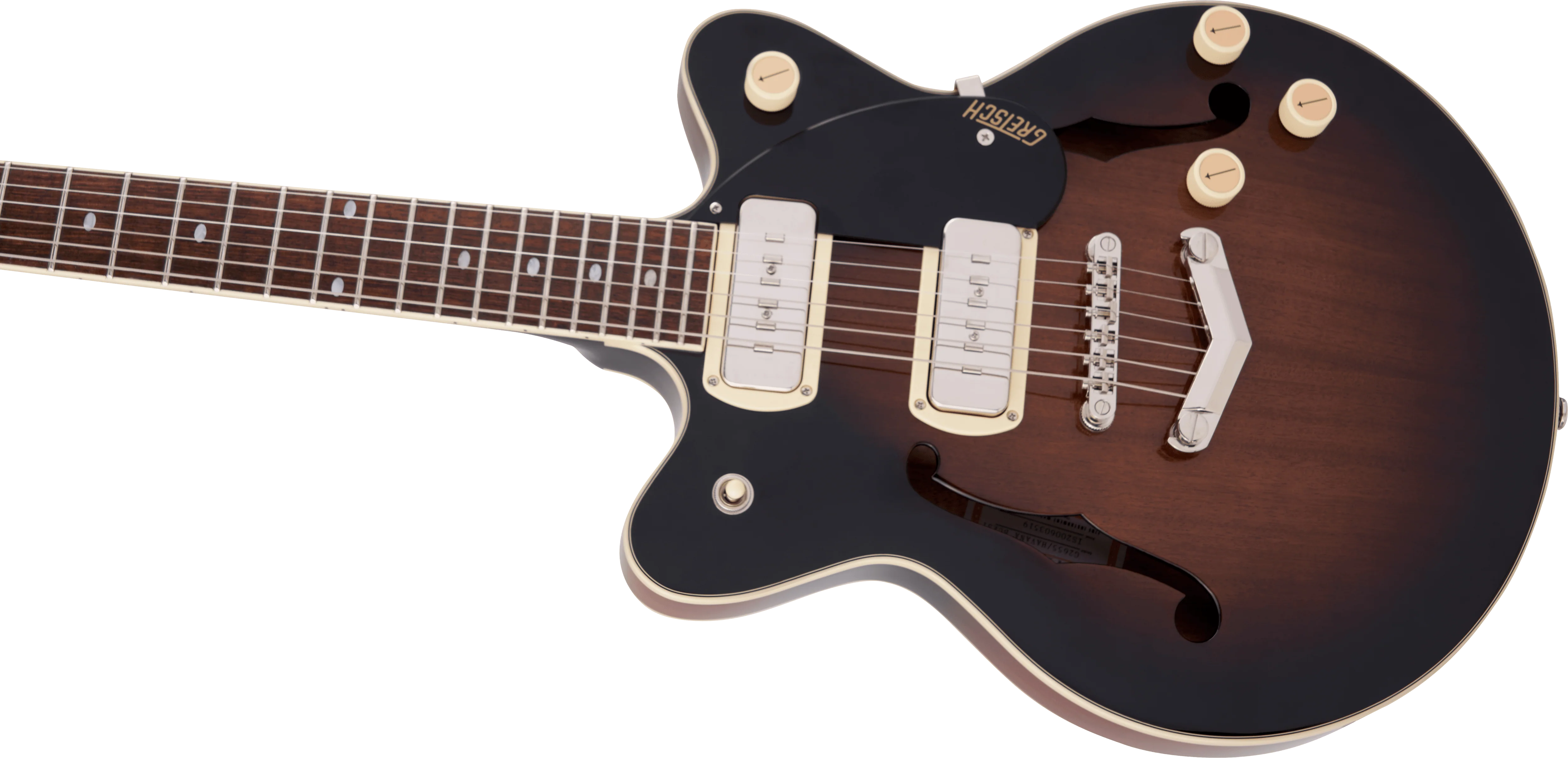 Gretsch G2655-P90 Streamliner Center Block Jr. Double-Cut P90 with V-Stoptail Brownstone Electric Guitar - Image 6