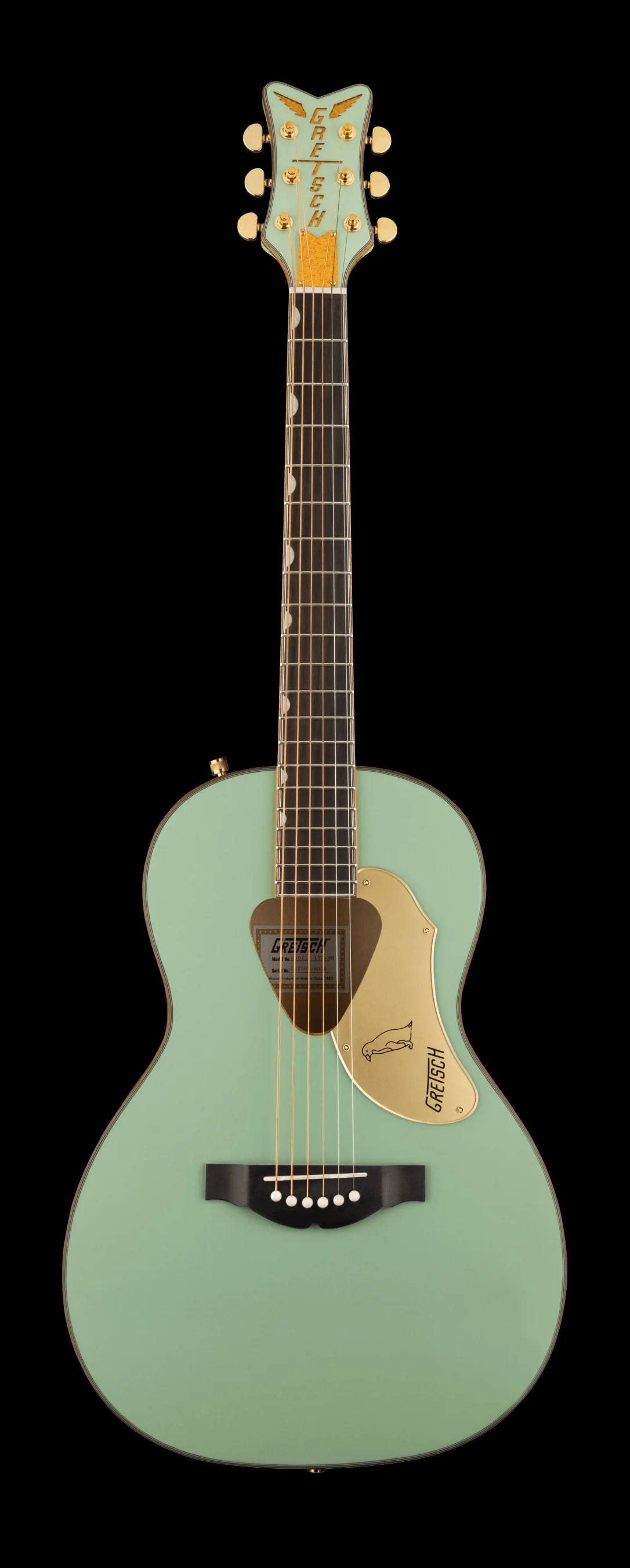 Gretsch G5021E Rancher Penguin Parlor Acoustic/Electric Mint Metallic Acoustic Guitar - Image 3