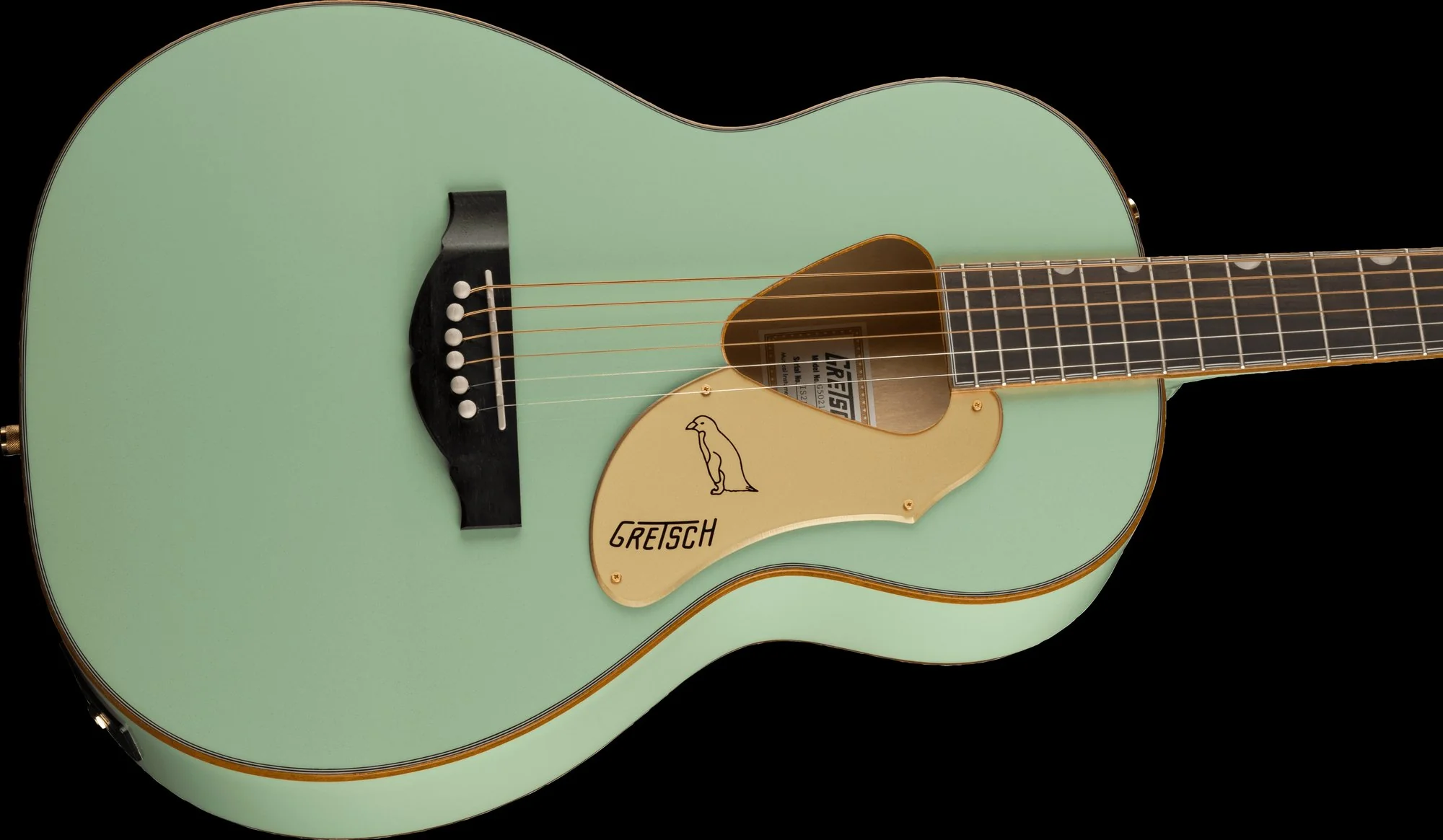 Gretsch G5021E Rancher Penguin Parlor Acoustic/Electric Mint Metallic Acoustic Guitar - Image 5