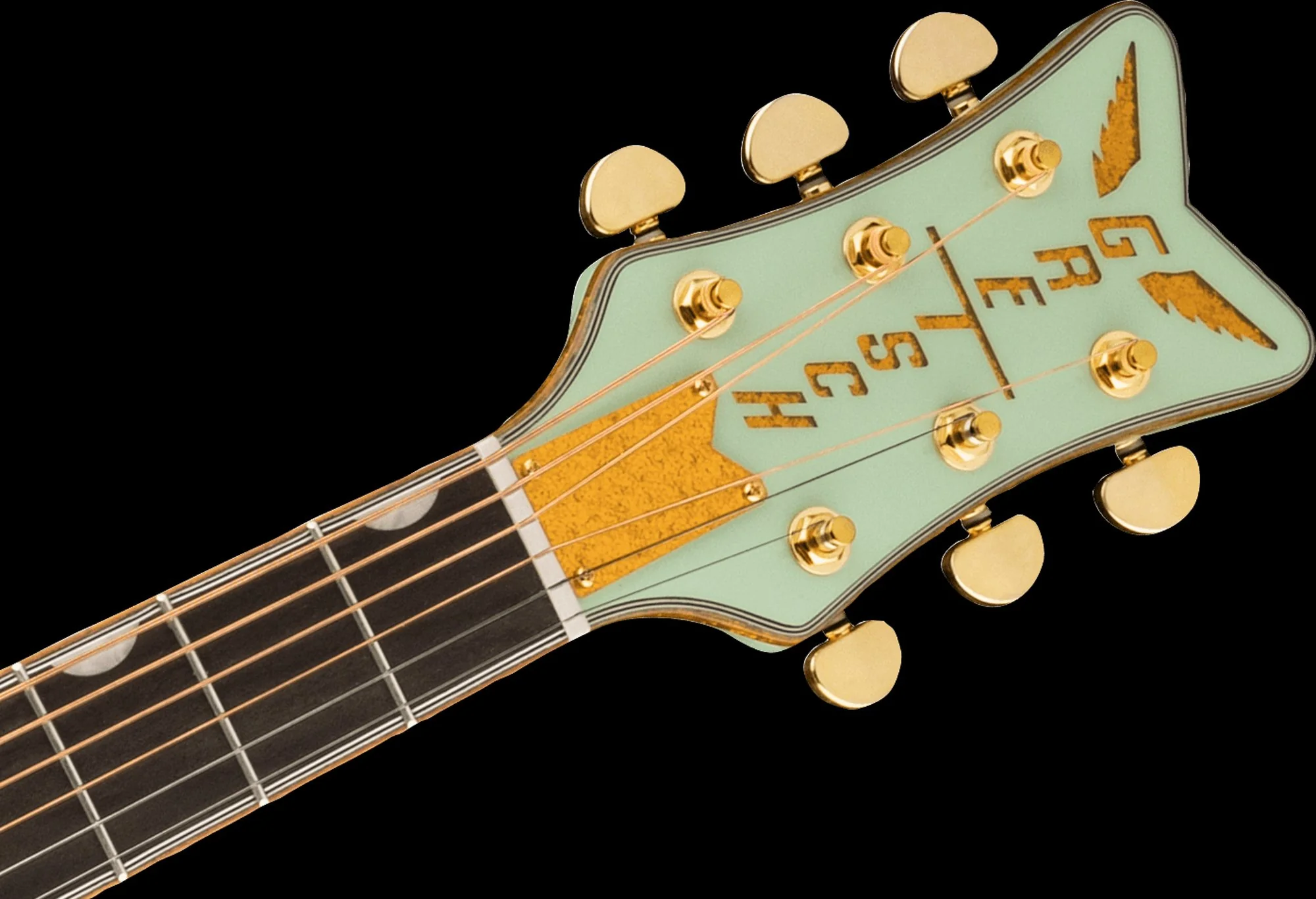 Gretsch G5021E Rancher Penguin Parlor Acoustic/Electric Mint Metallic Acoustic Guitar - Image 7