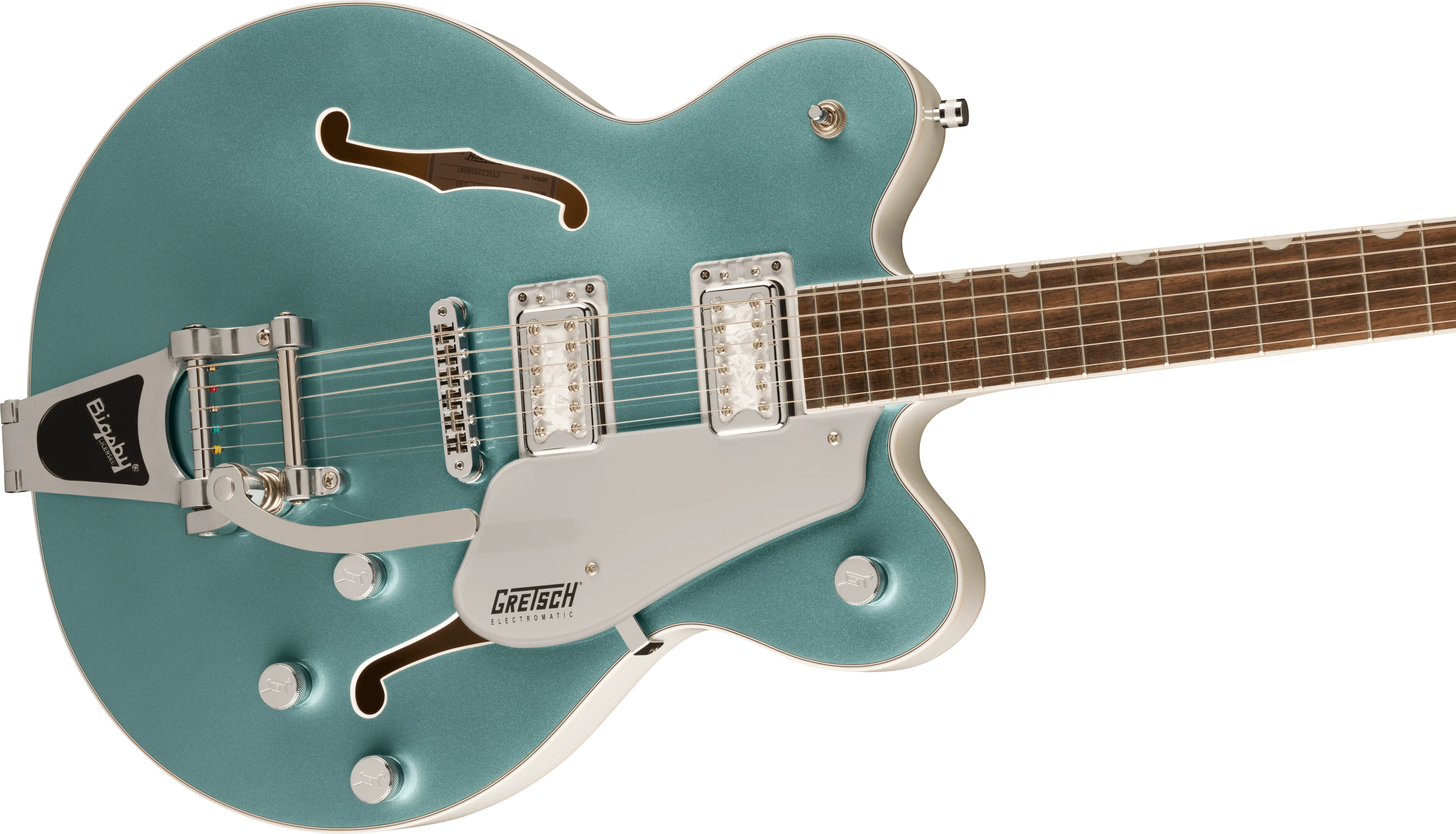 Gretsch G5622T-140 Electromatic 140th Double Platinum Center Block Two-Tone Stone Platinum/Pearl Platinum - Image 4
