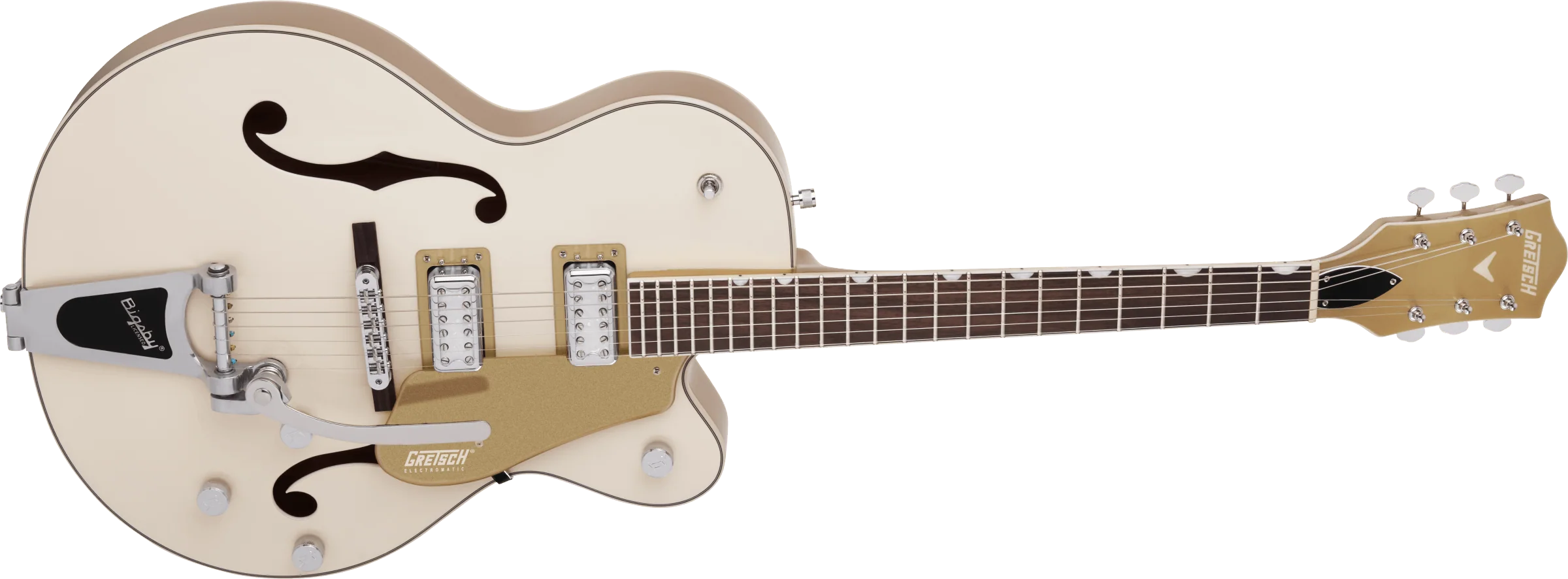 Gretsch G5410T Limited Edition Electromatic Tri-Five Hollow Body with Bigsby Two-Tone Vintage White/Casino Gold - Image 4
