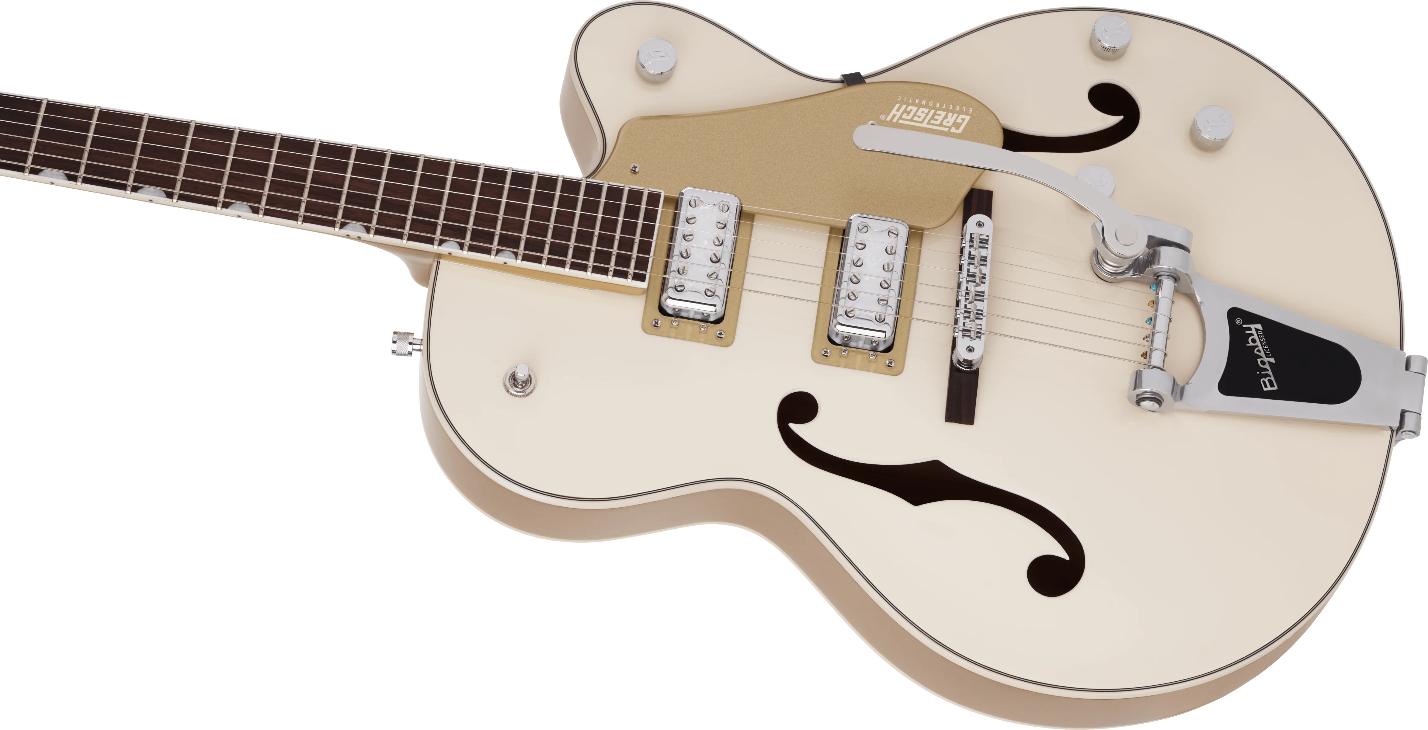 Gretsch G5410T Limited Edition Electromatic Tri-Five Hollow Body with Bigsby Two-Tone Vintage White/Casino Gold - Image 6