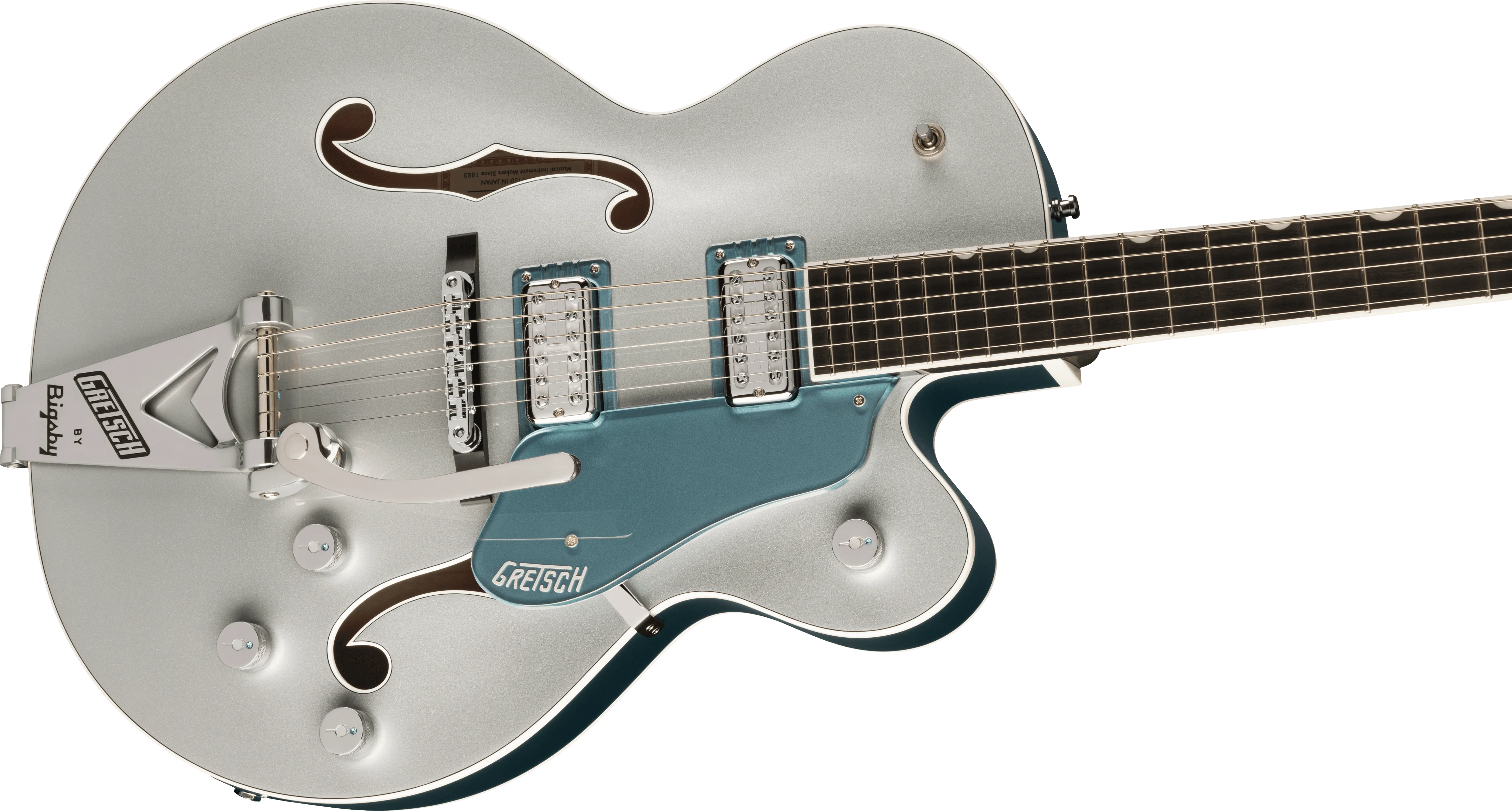 Gretsch G6118T-140 LTD 140th Double Platinum Anniversary With Bigsby Two-Tone Pure Platinum/Stone Platinum With Case - Image 4