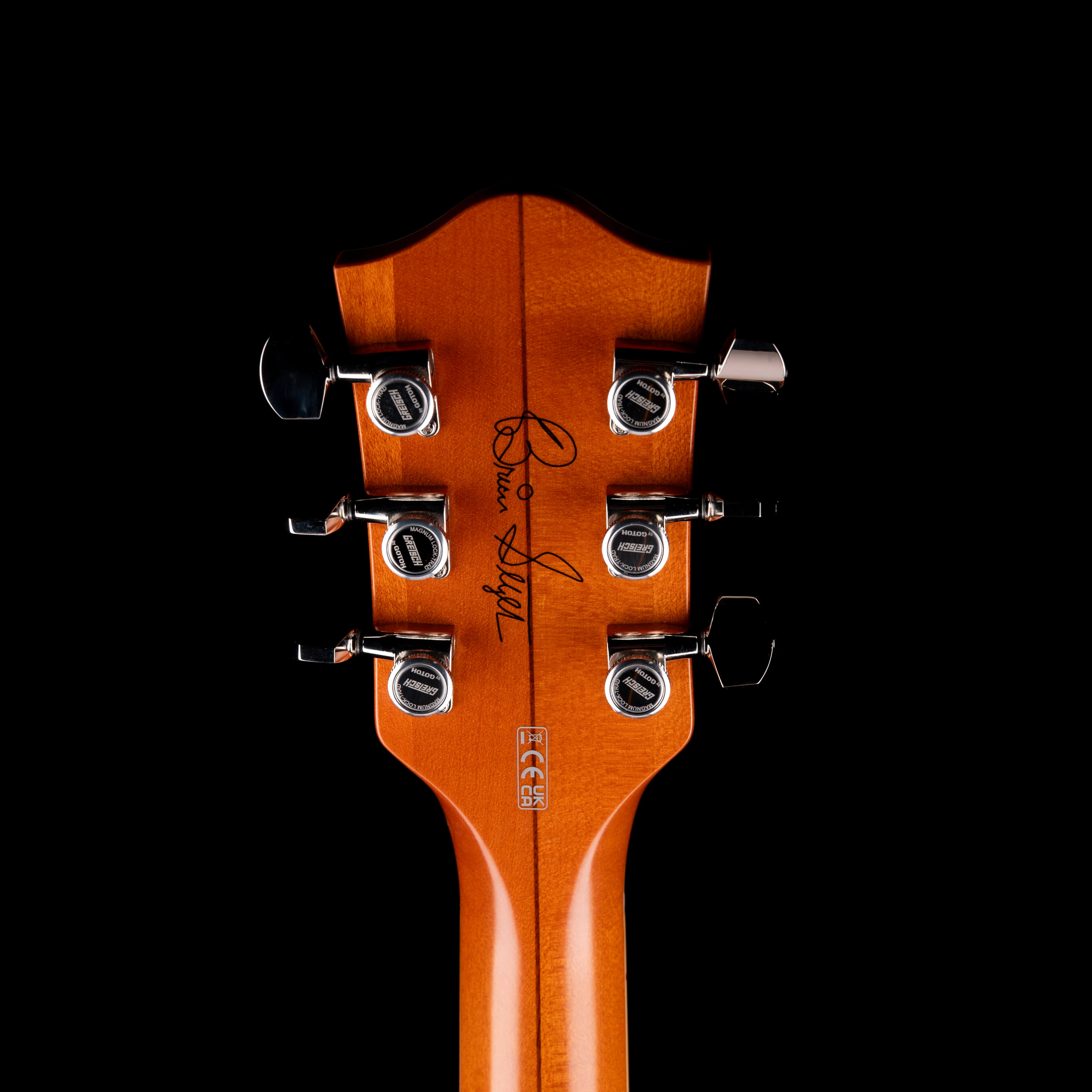 Gretsch G6120T-BSSMK Brian Setzer Signature Nashville Hollow Body '59 "Smoke" Orange with Case - Image 15
