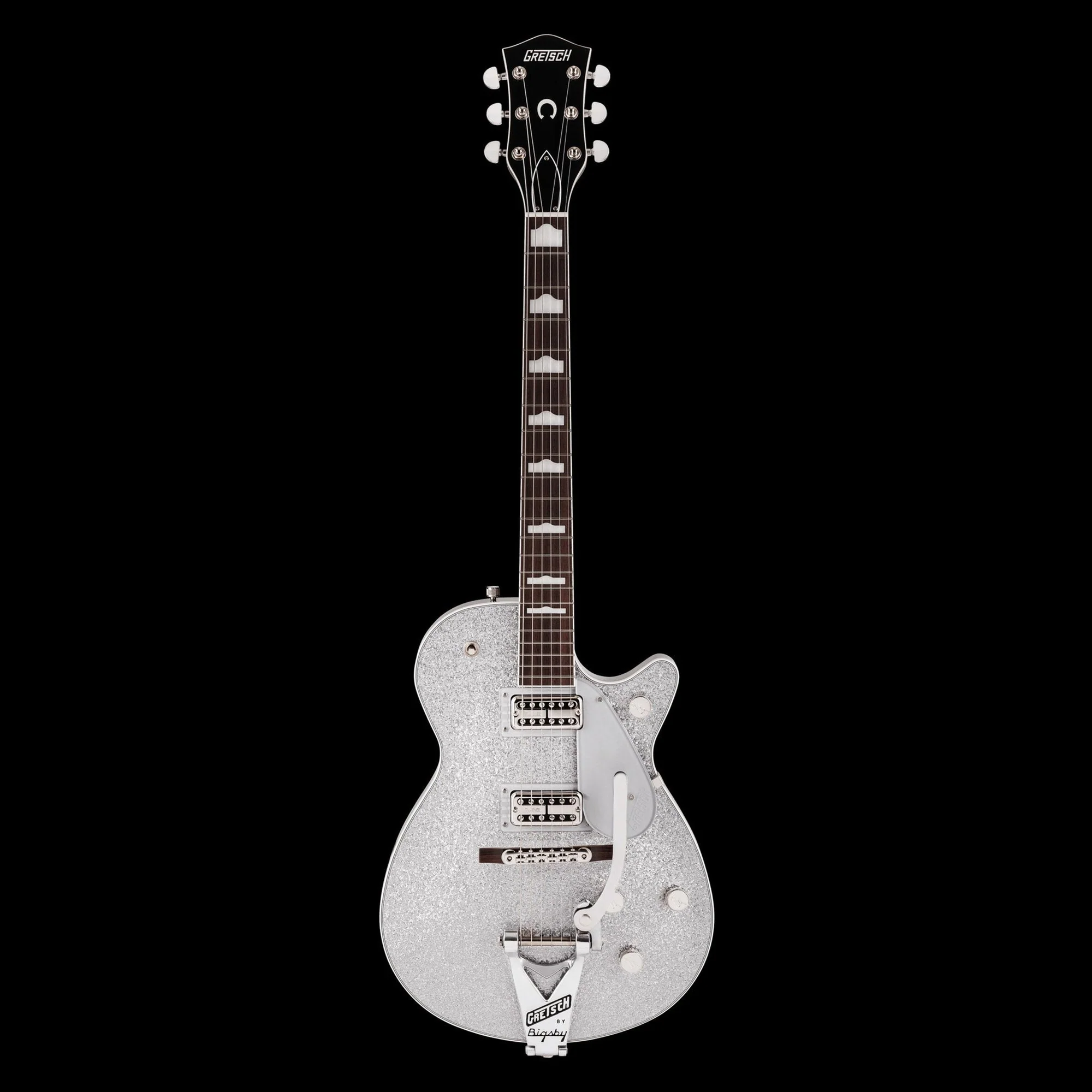 Gretsch G6129T-89 Vintage Select '89 Sparkle Jet with Bigsby Silver Sparkle with Case - Serial # JT22041481 - Demo - Image 2