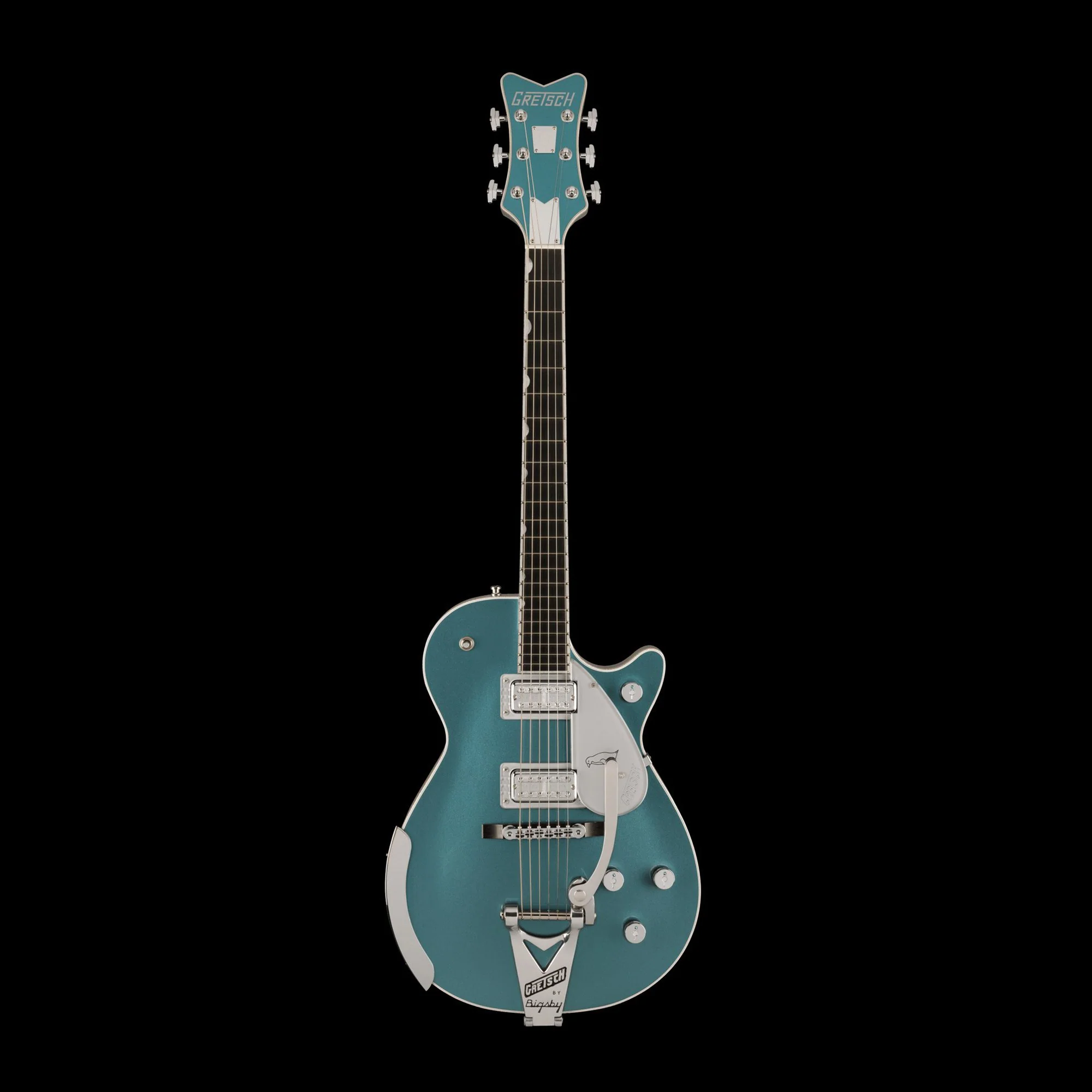 Gretsch G6134T-140 LTD 140th Double Platinum Penguin With Bigsby Two-Tone Stone Platinum/Pure Platinum With Case - Image 2
