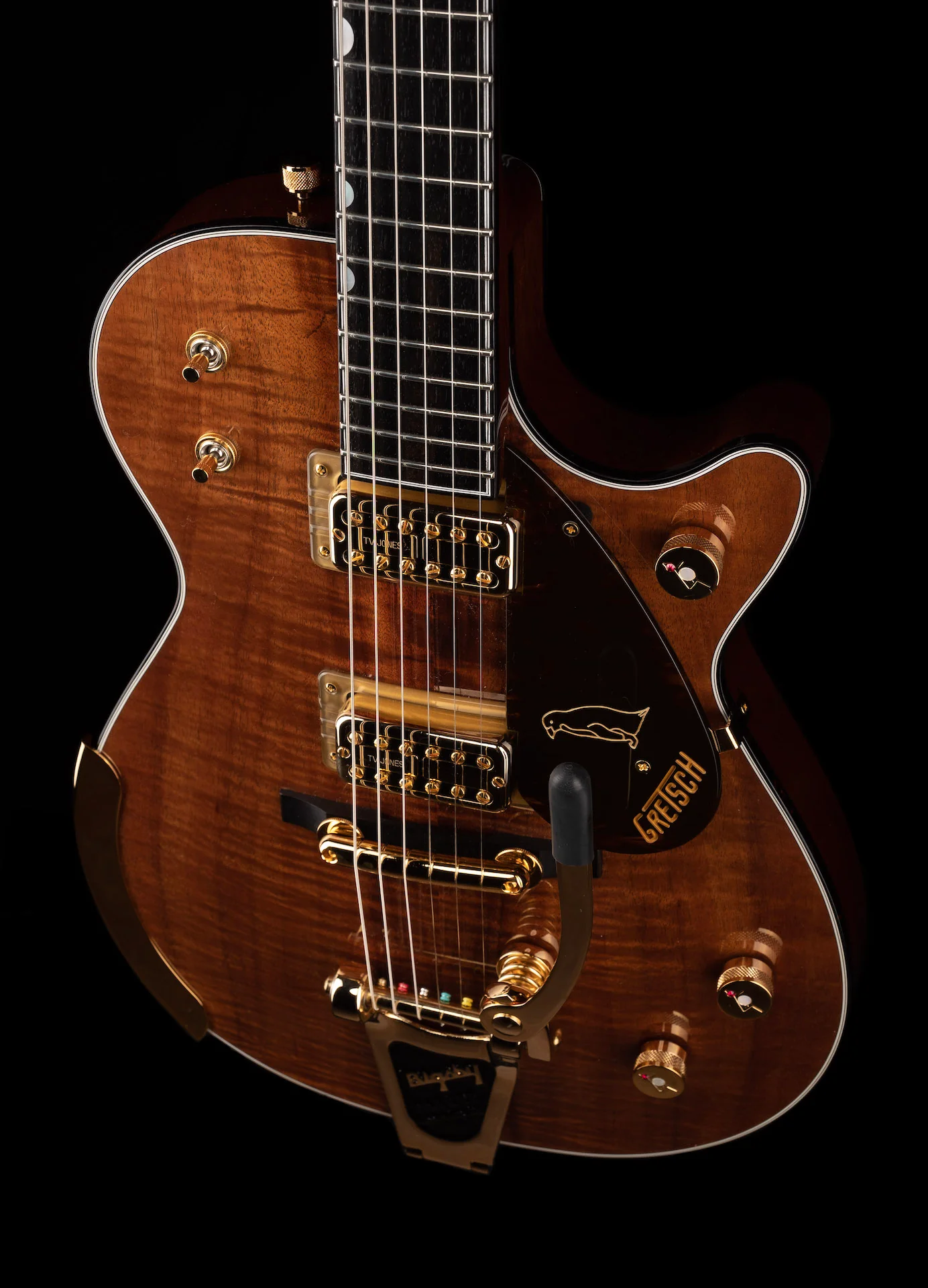 Gretsch G6134T Limited Edition Penguin Koa with Bigsby Natural Electric Guitar With Case - Image 5